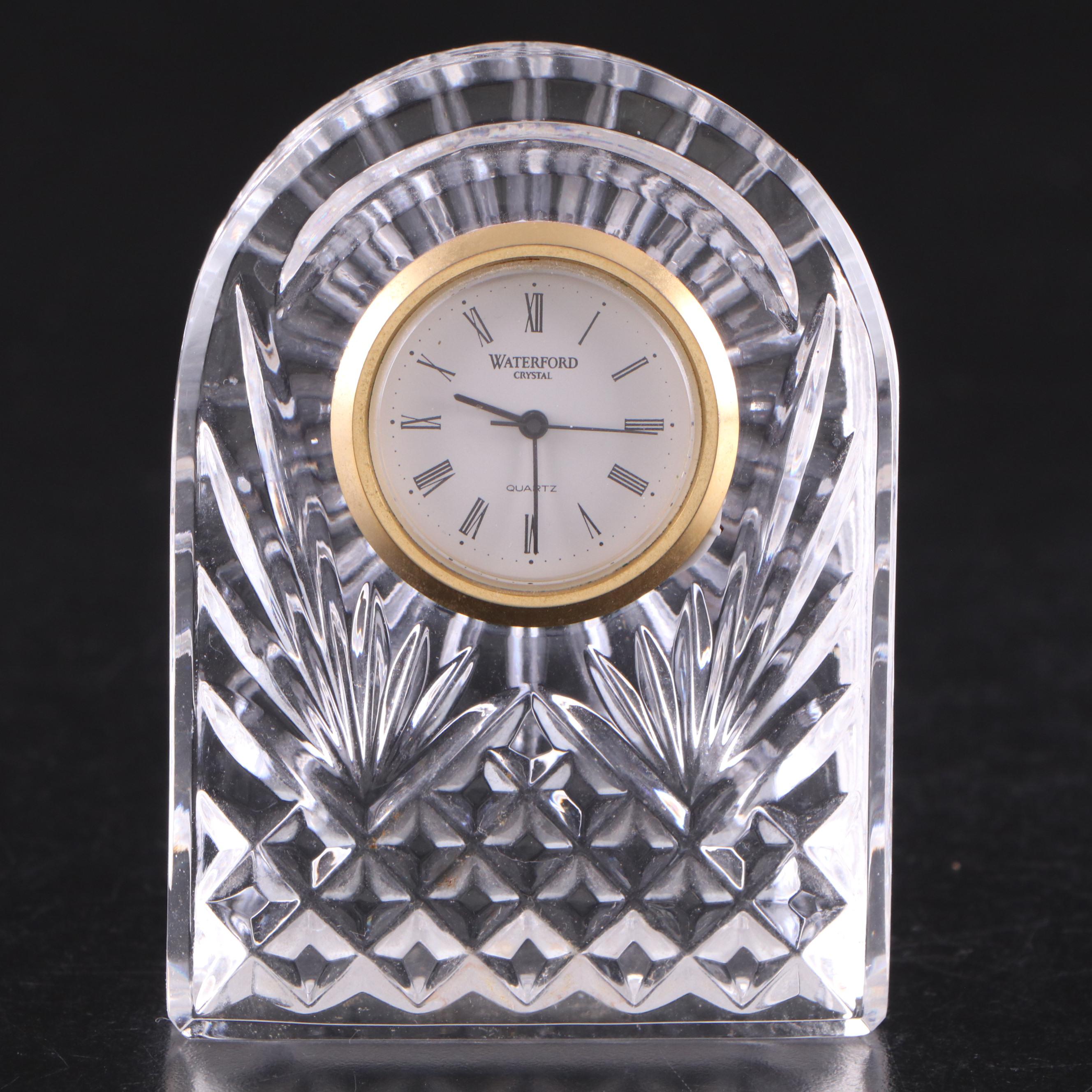 Waterford "Lismore" Crystal Pitchers with Biscuit Barrel and Clock EBTH