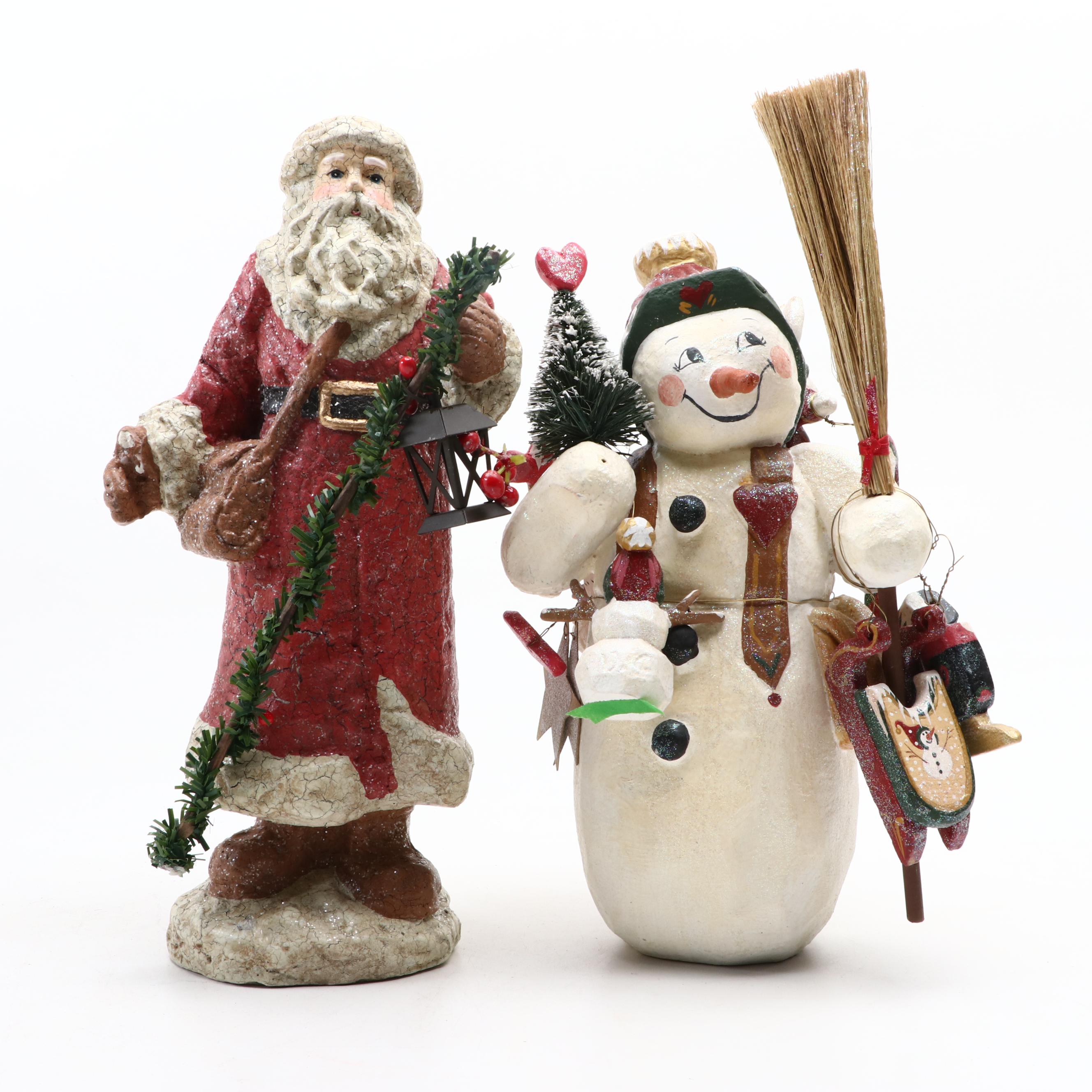House of Hatten Resin Snowman Figurine with Other Seasonal  Décor