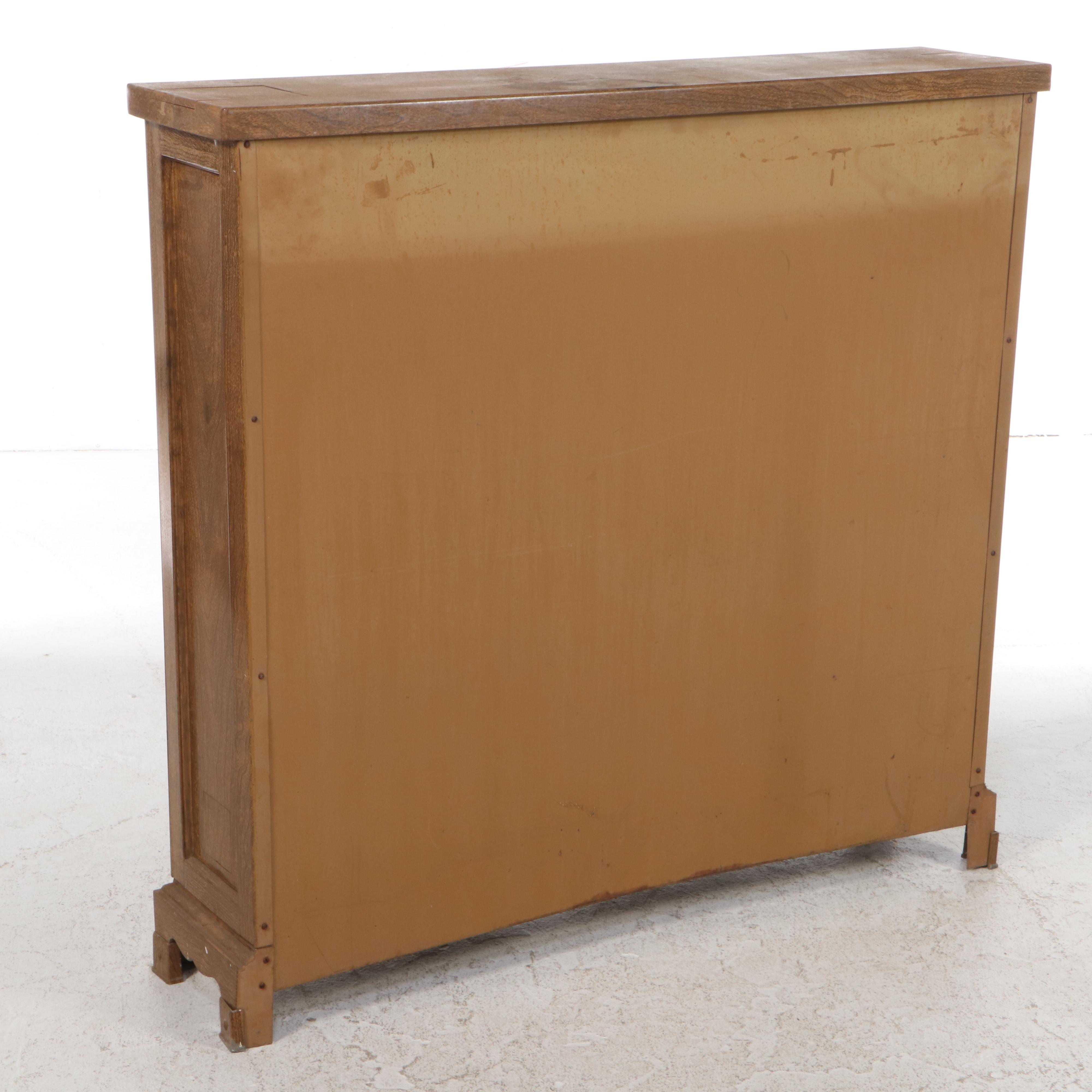 Acme Hollywood Regency Style Faux Wood Painted Metal Radiator Cover, Mid-20th C.