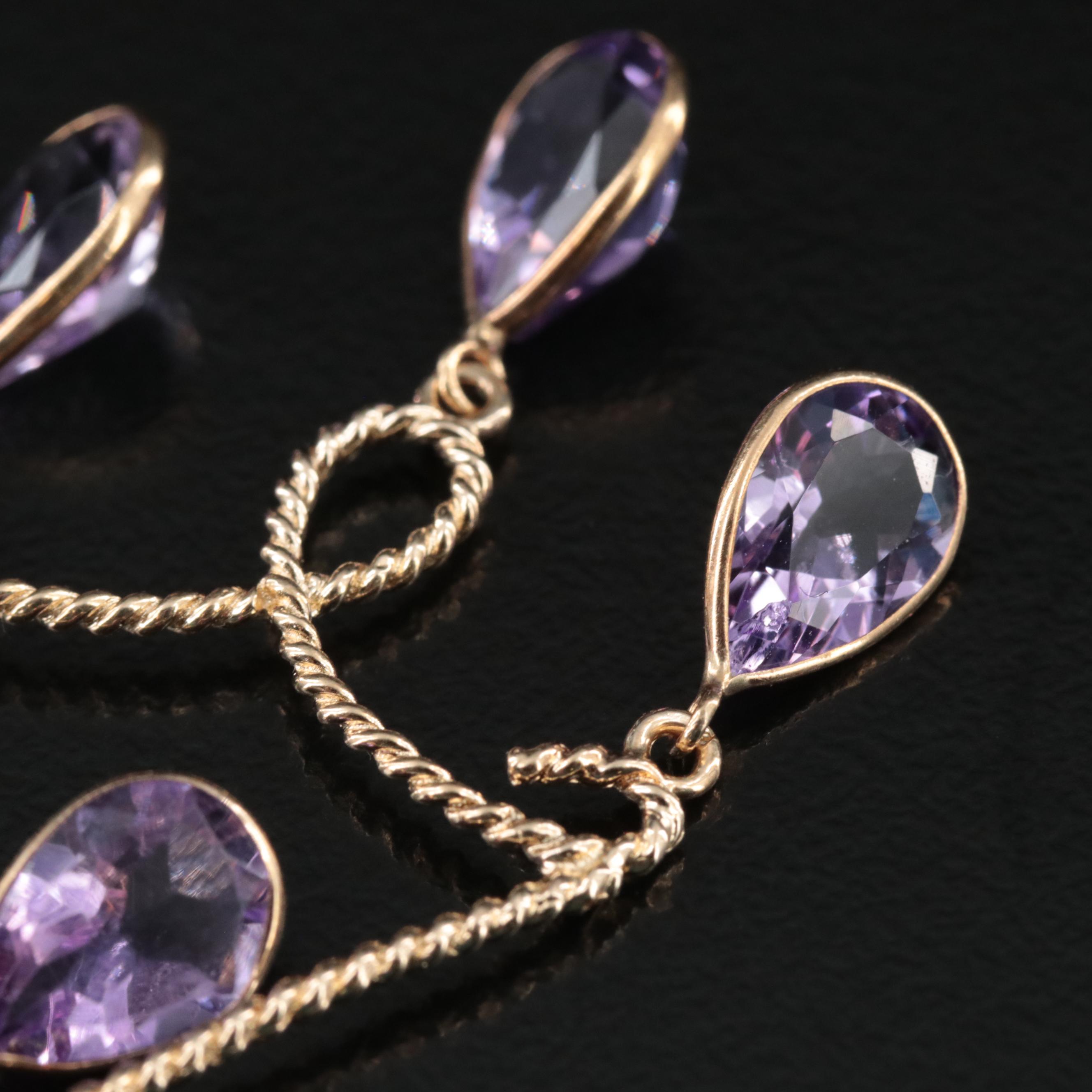 14K Amethyst Pendant