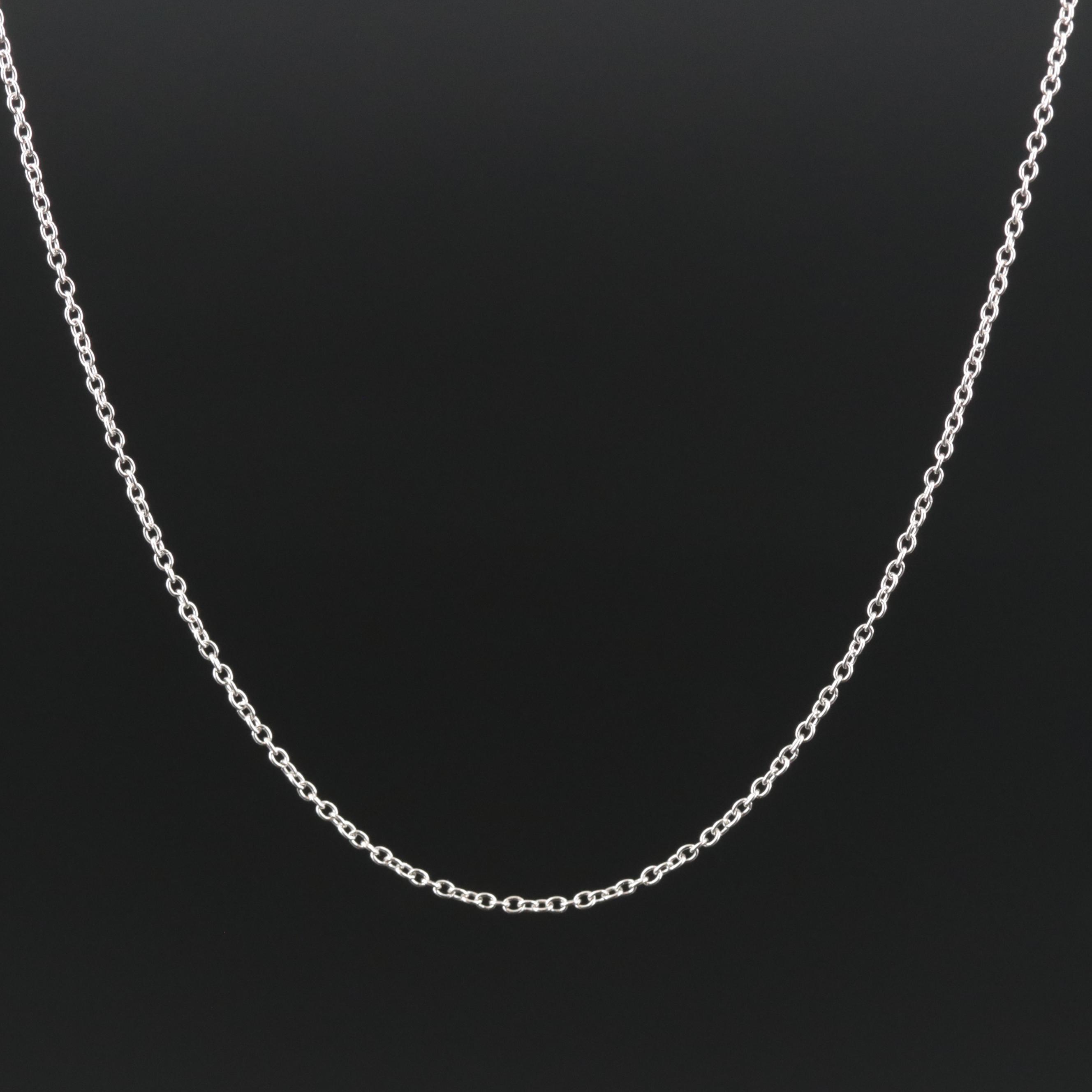 Platinum Cable Chain Necklace