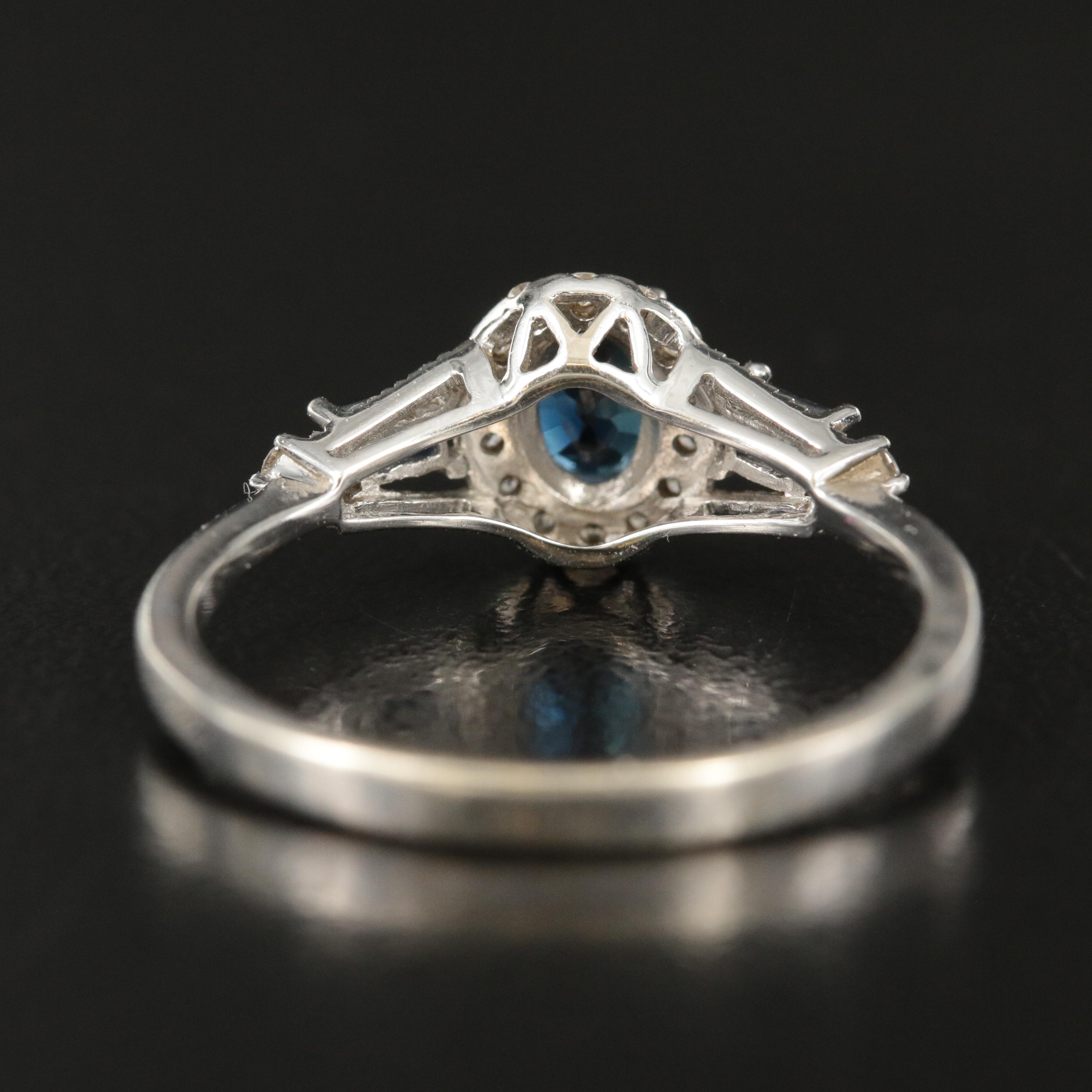 10K Sapphire and Diamond Ring