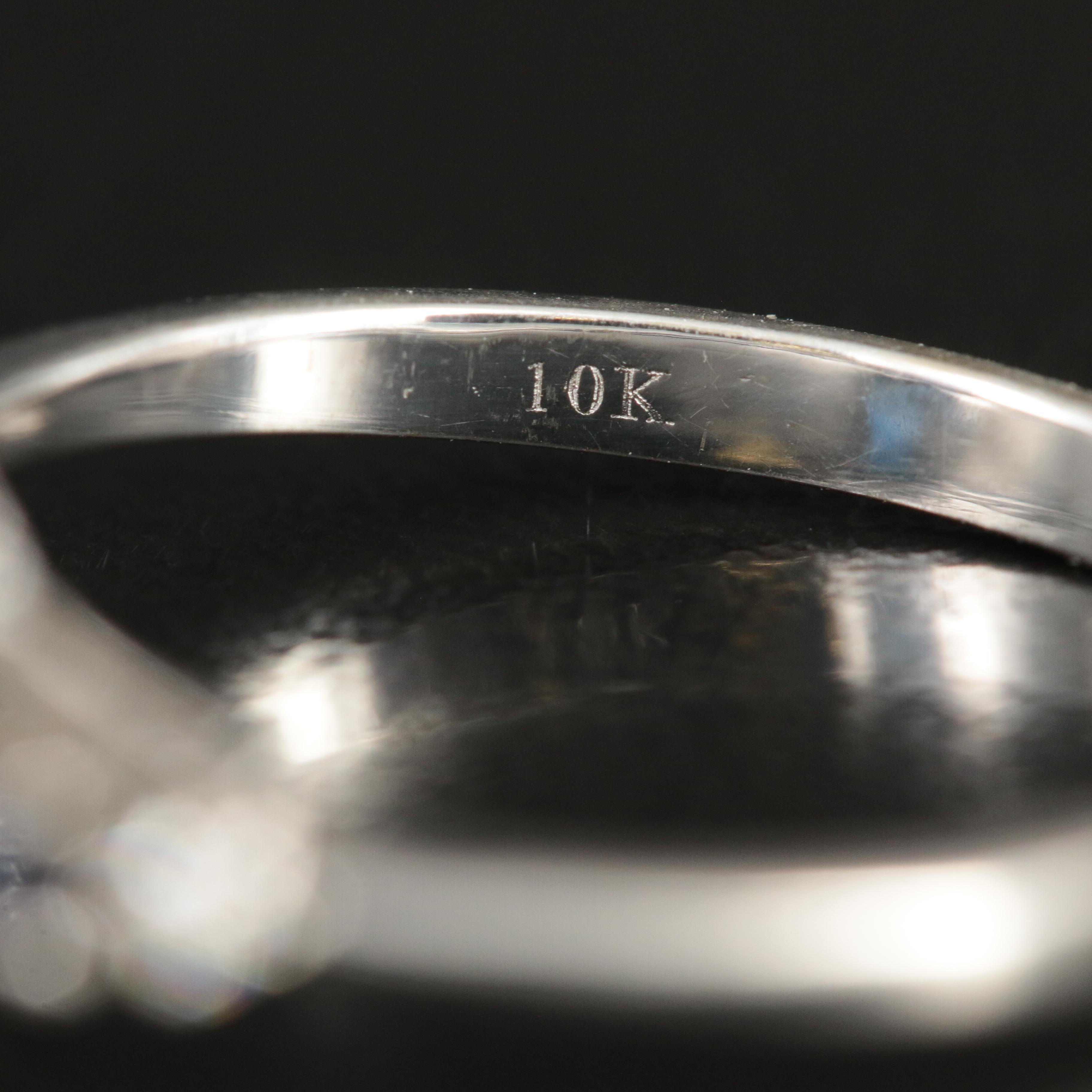 10K Sapphire and Diamond Ring