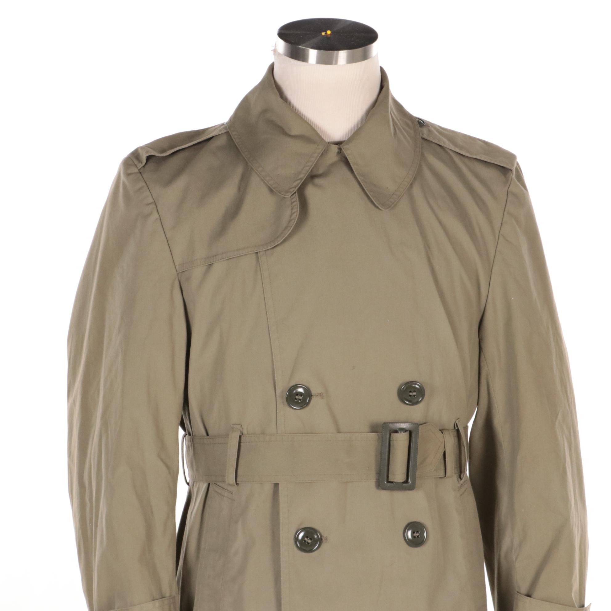 Men's USMC All-Weather Trench Coat and Windbreaker Reversible Rain Jacket