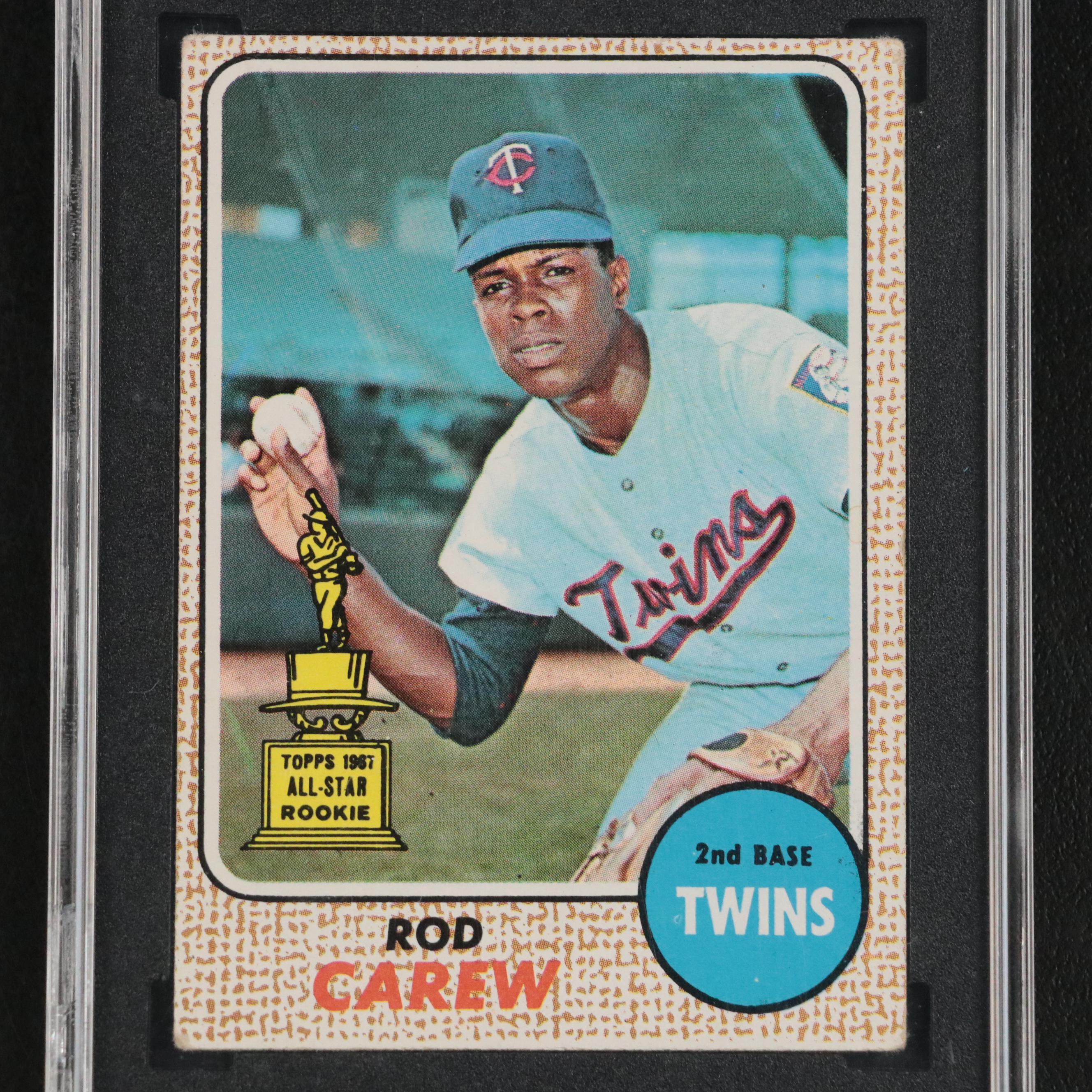 1967 Topps Rod Carew Rookie with 1968 Card Graded SGC 4.5 Very Good-Excellent +