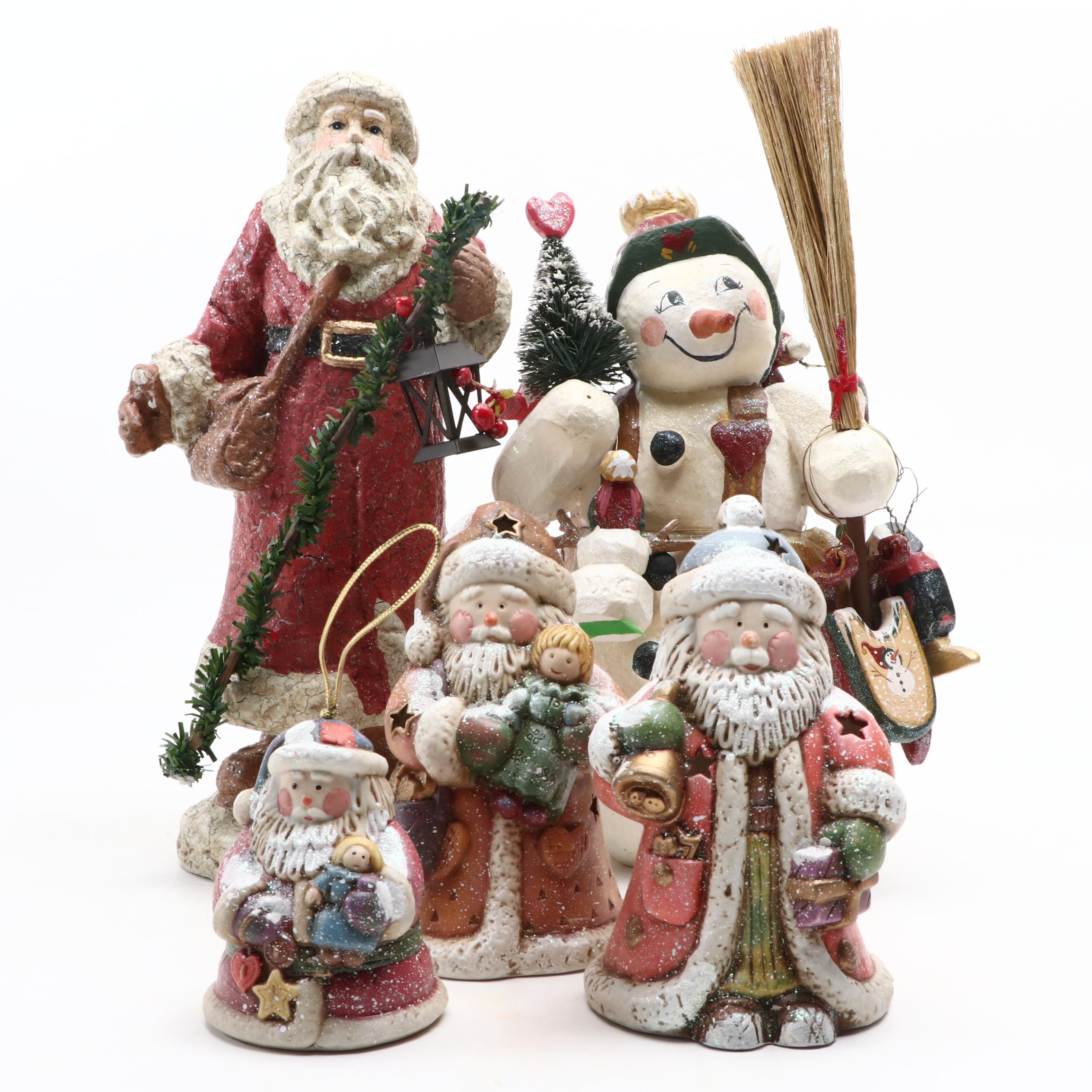 House of Hatten Resin Snowman Figurine with Other Seasonal  Décor