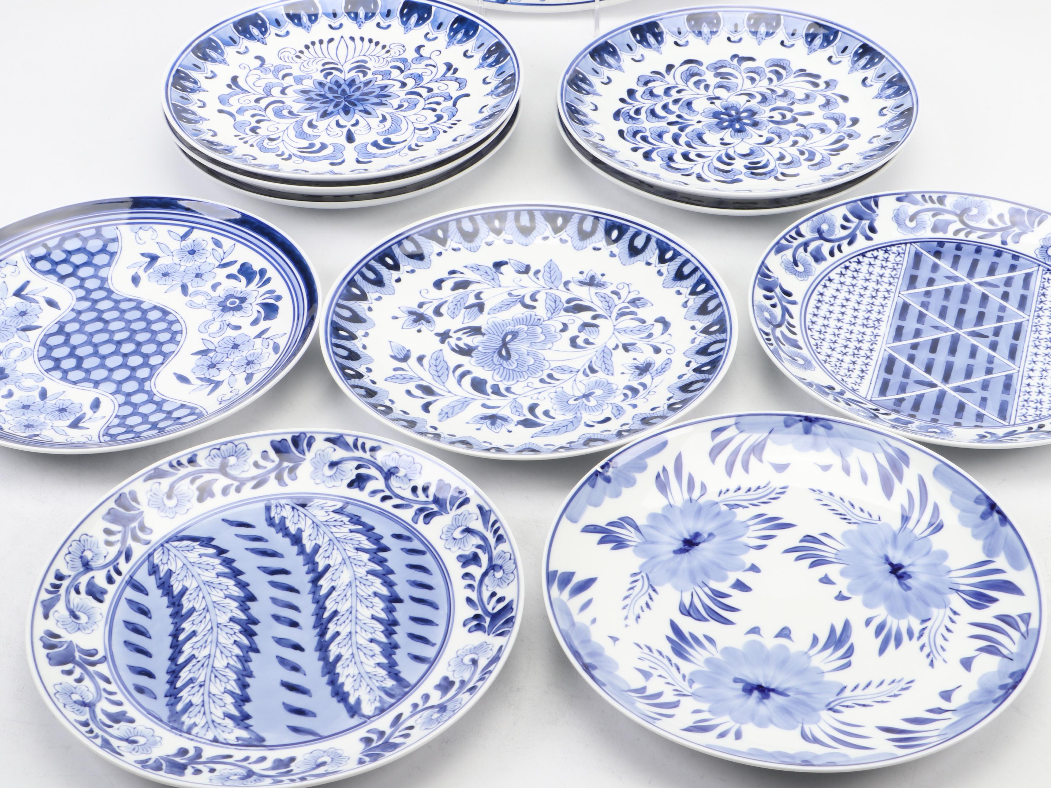 Chinese Style Blue and White Porcelain Dinnerware