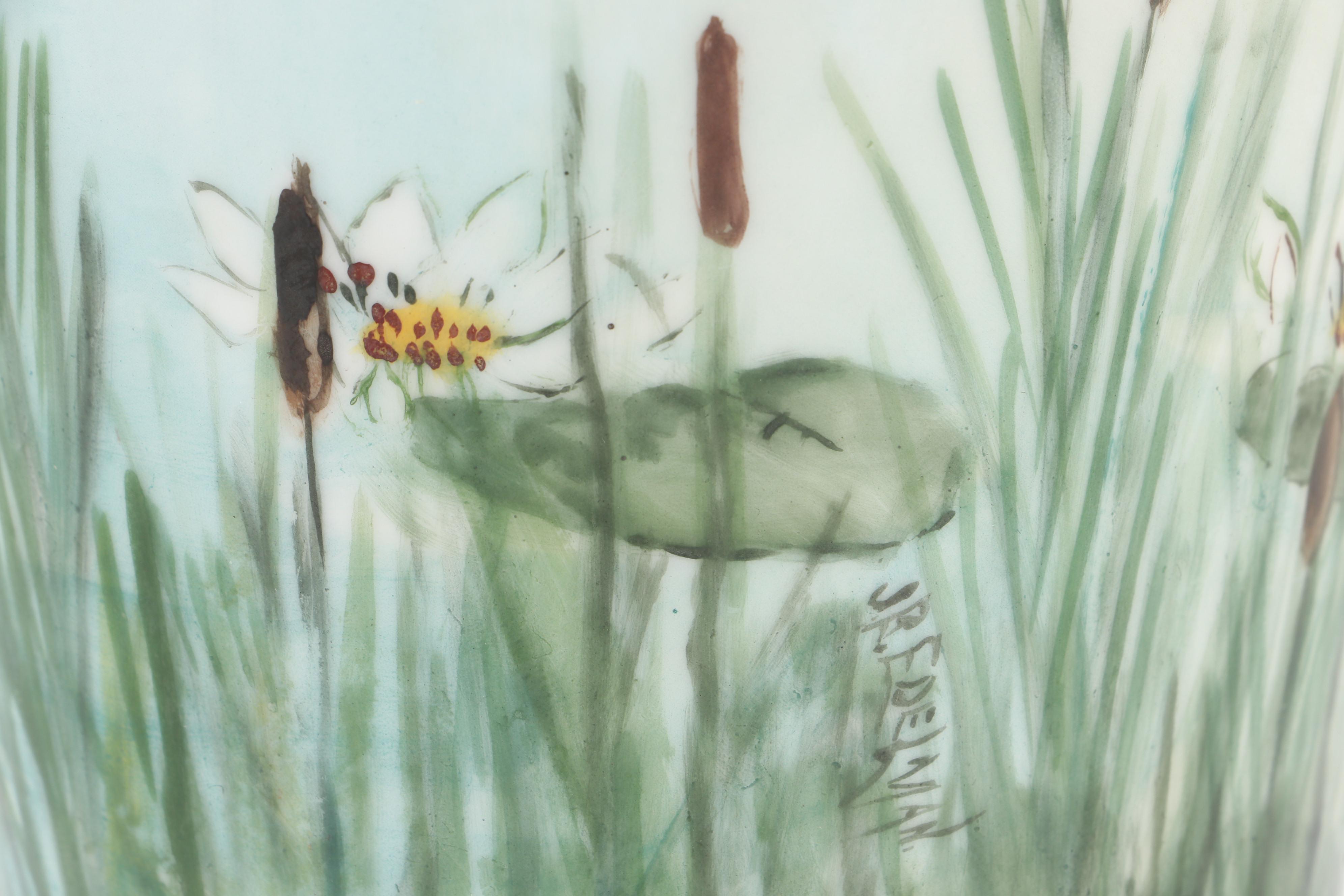 Zeh Scherzer Porcelain Art Nouveau Style Hand-Painted Bathing Beauty Vase