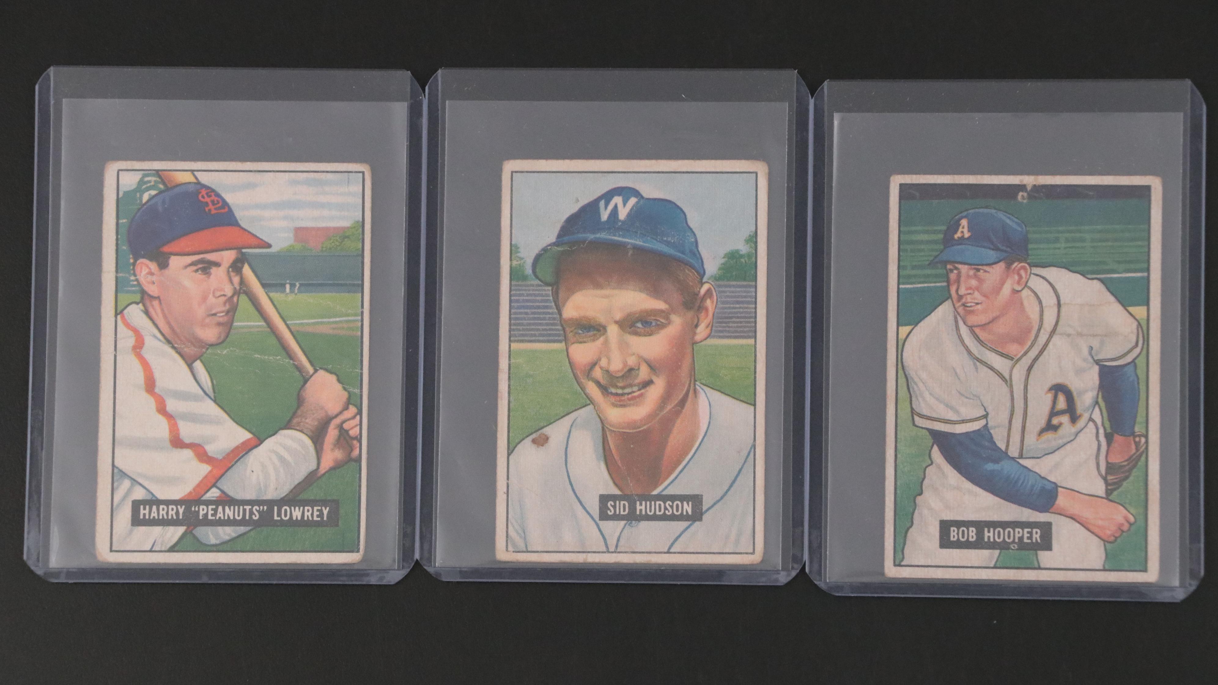 Bowman Baseball Cards Featuring 1953 Mickey Mantle and 1955 Pee Wee Reese