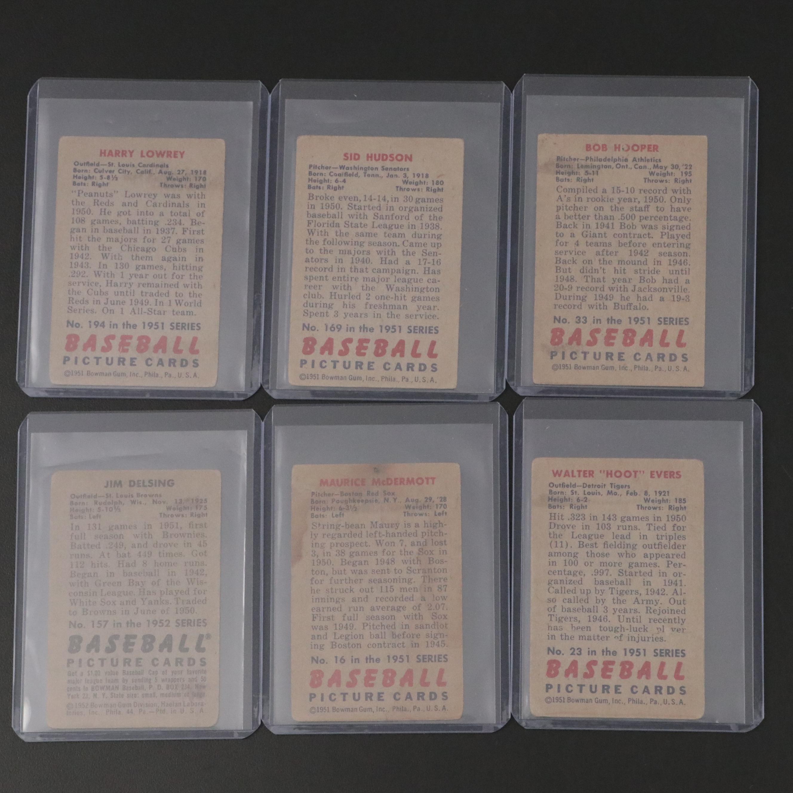 Bowman Baseball Cards Featuring 1953 Mickey Mantle and 1955 Pee Wee Reese