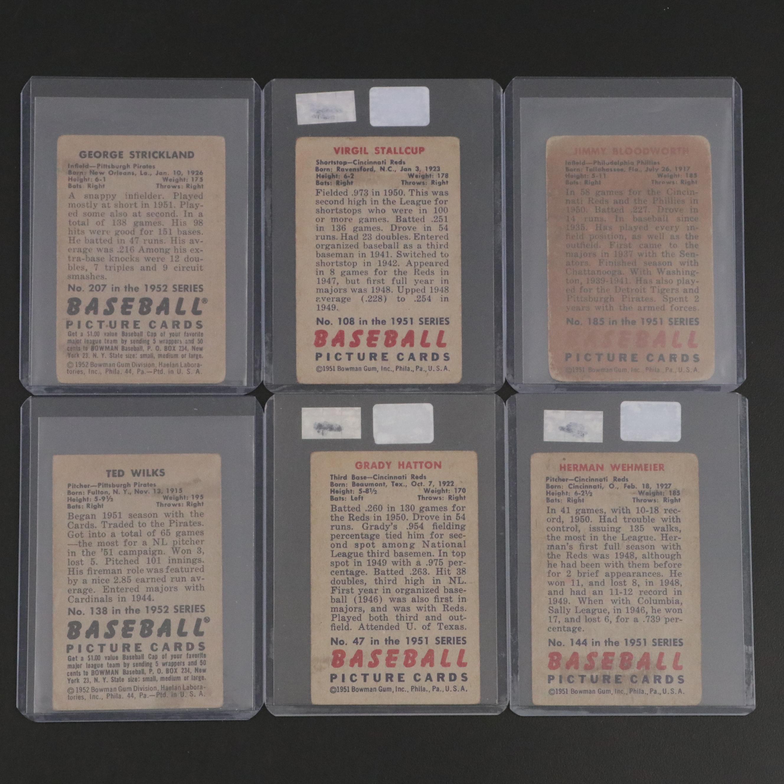 Bowman Baseball Cards Featuring 1953 Mickey Mantle and 1955 Pee Wee Reese