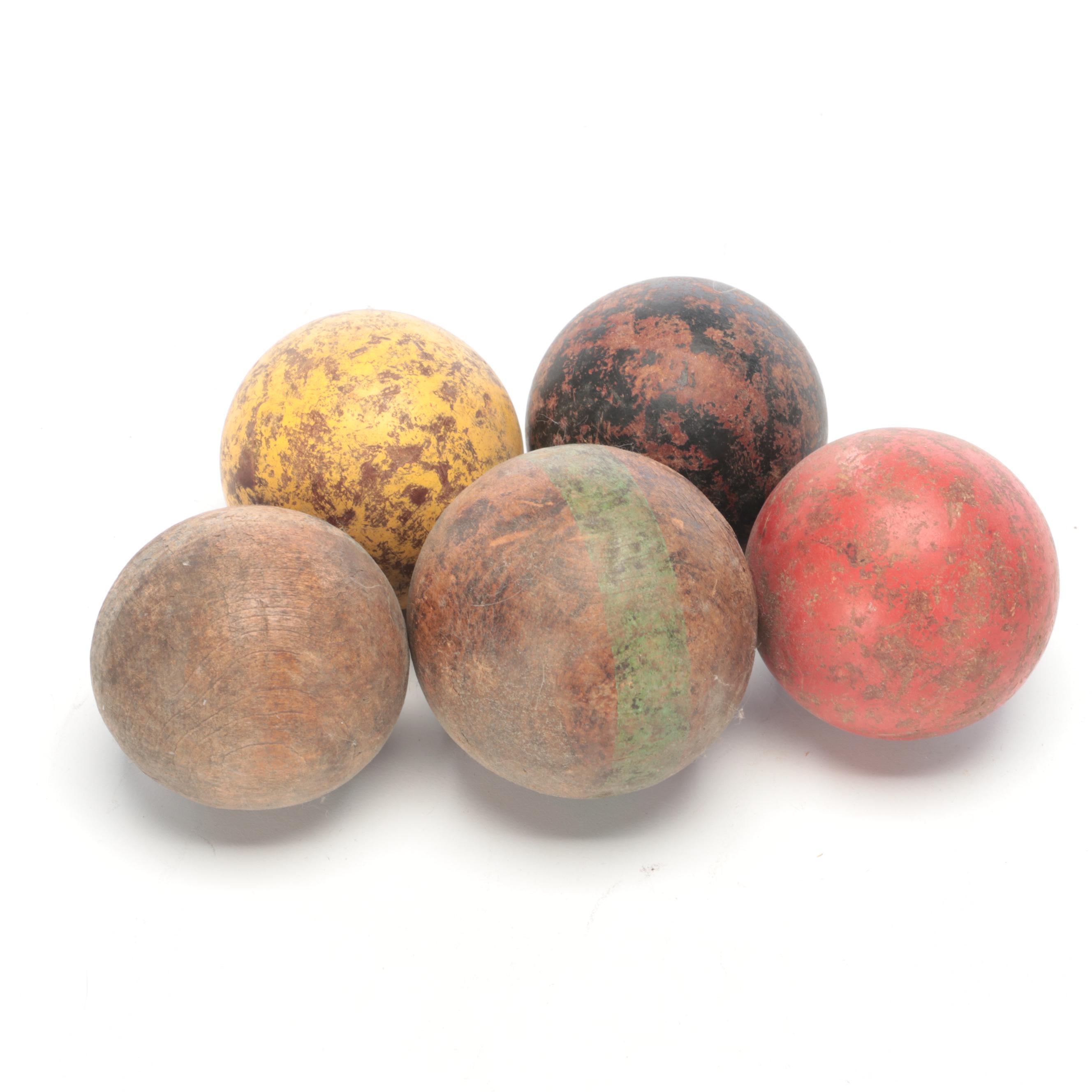 Lawn Croquet Rolling Caddy With Mallets and Balls