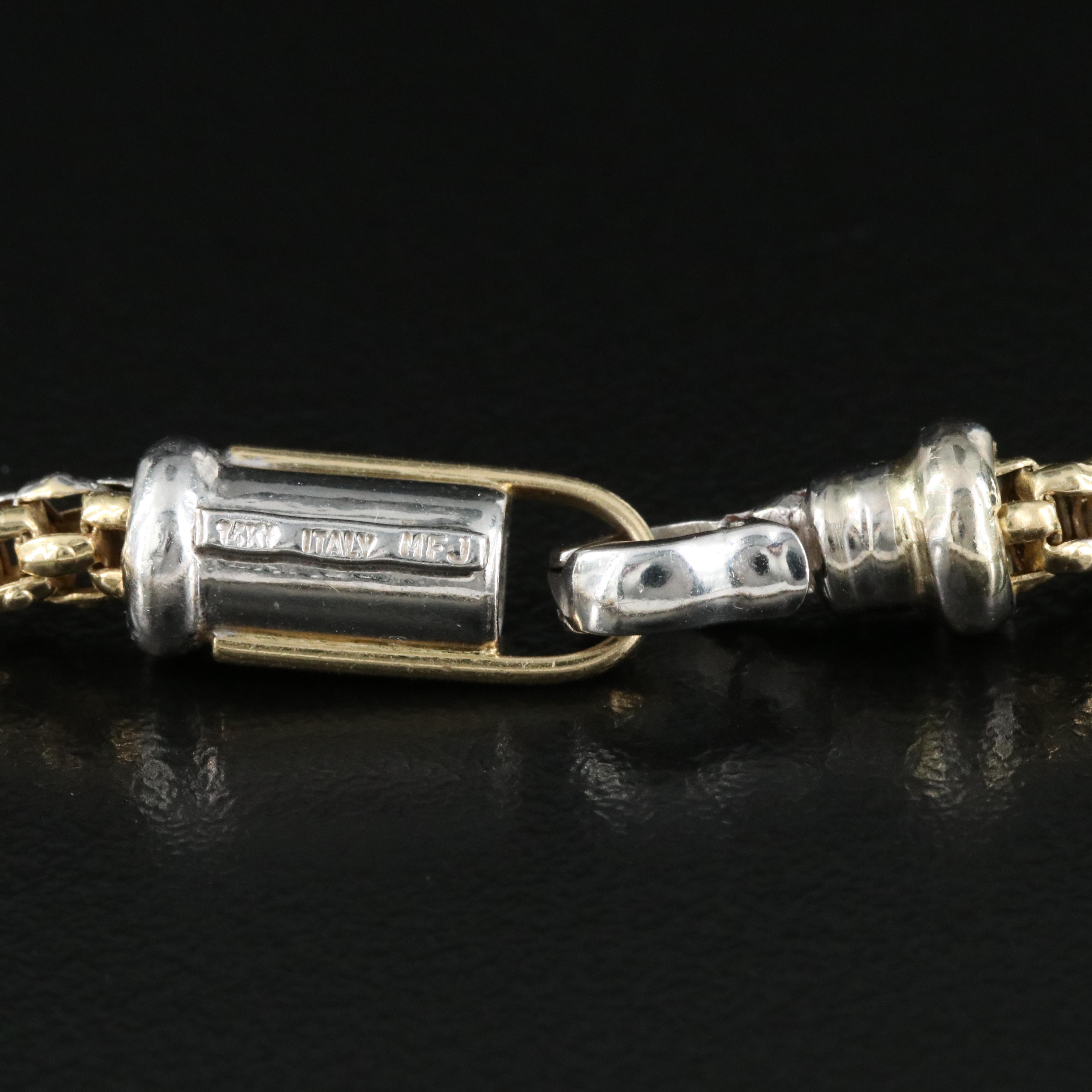 Italian 14K Two-Tone Station Necklace