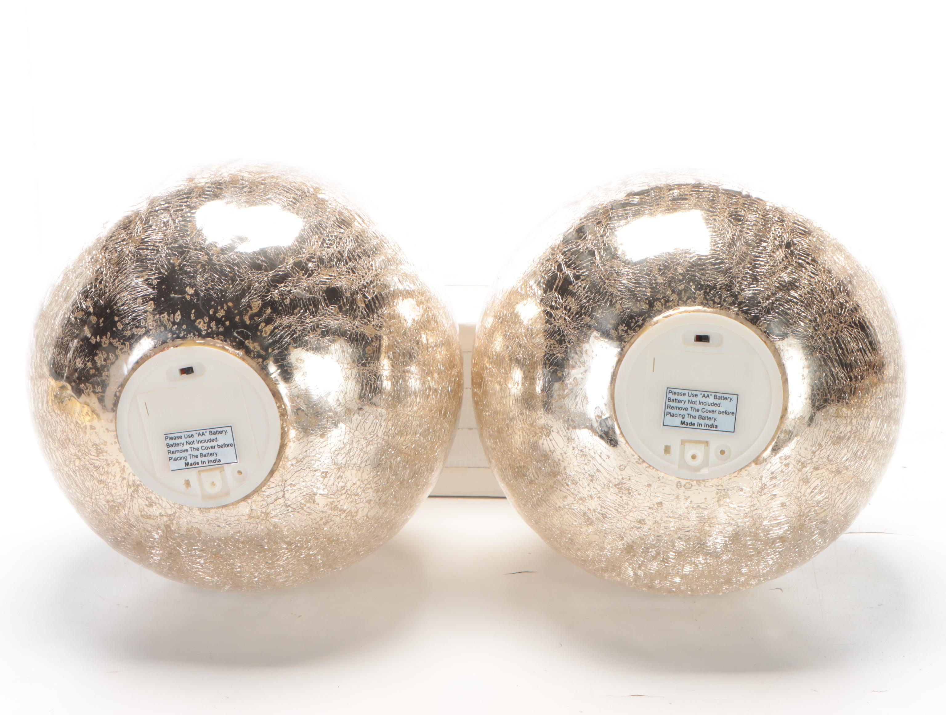 Hobby Lobby Decorative Mirrors and Illuminated Silver Orbs EBTH