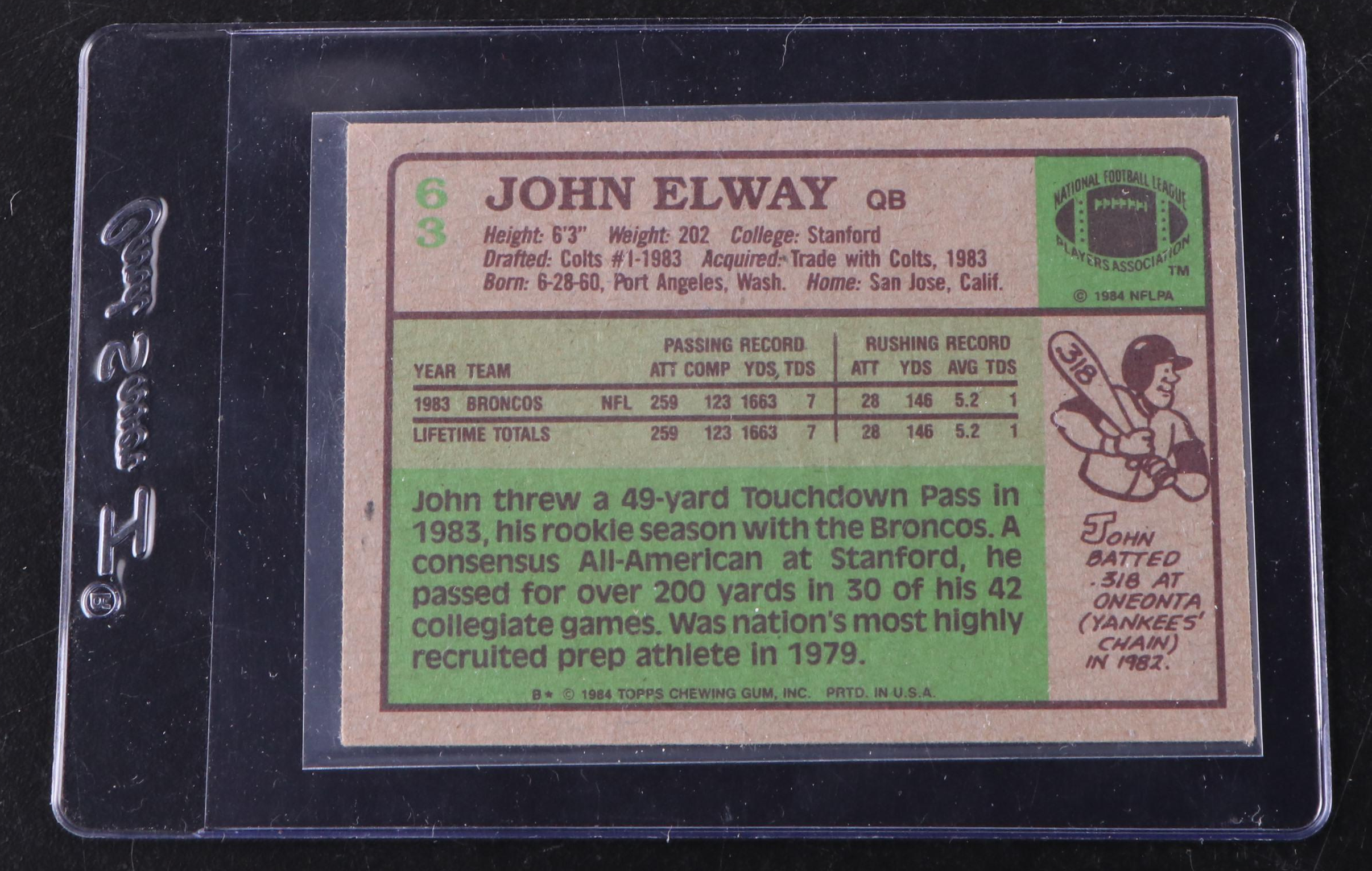 Joe Montana, Steve Young, and John Elway Topps Rookie Cards