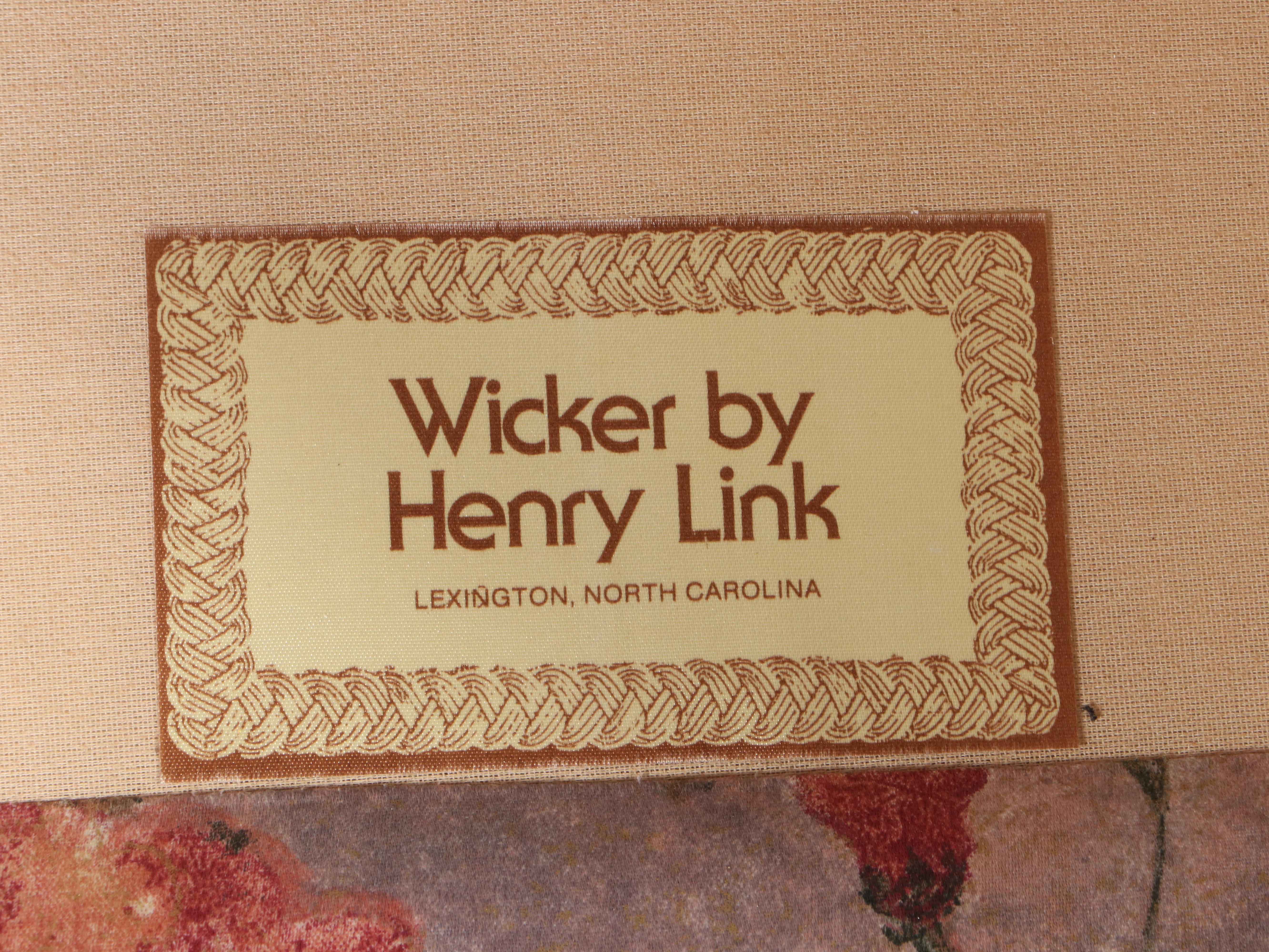 Henry Link/Lexington Furniture Cerused Wicker and CustomUpholstered