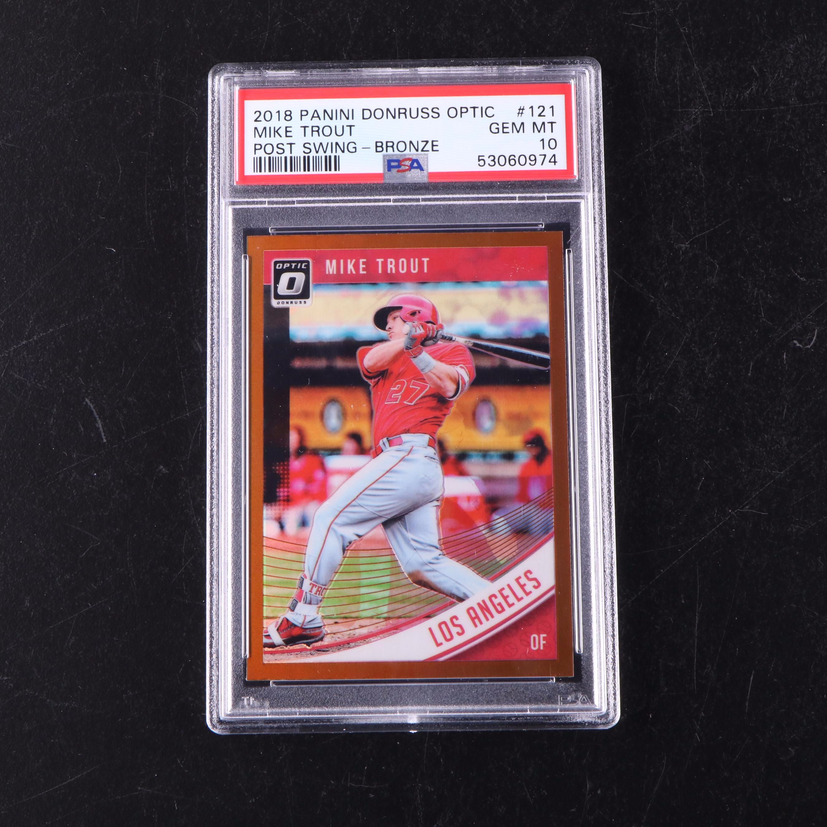 Mike Trout and Shohei Ohtani Baseball Cards Graded PSA 10 Gem Mint