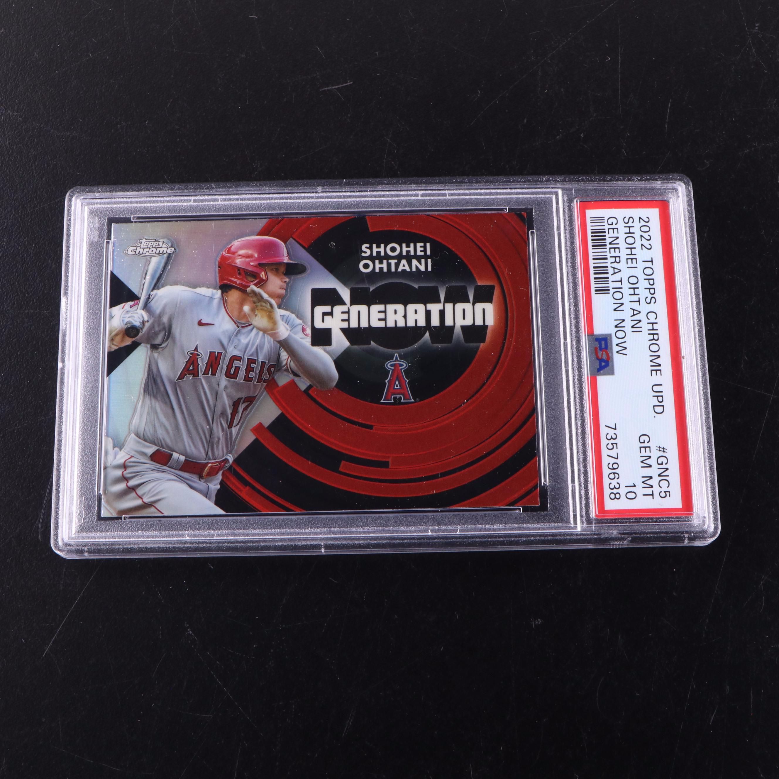 Mike Trout and Shohei Ohtani Baseball Cards Graded PSA 10 Gem Mint
