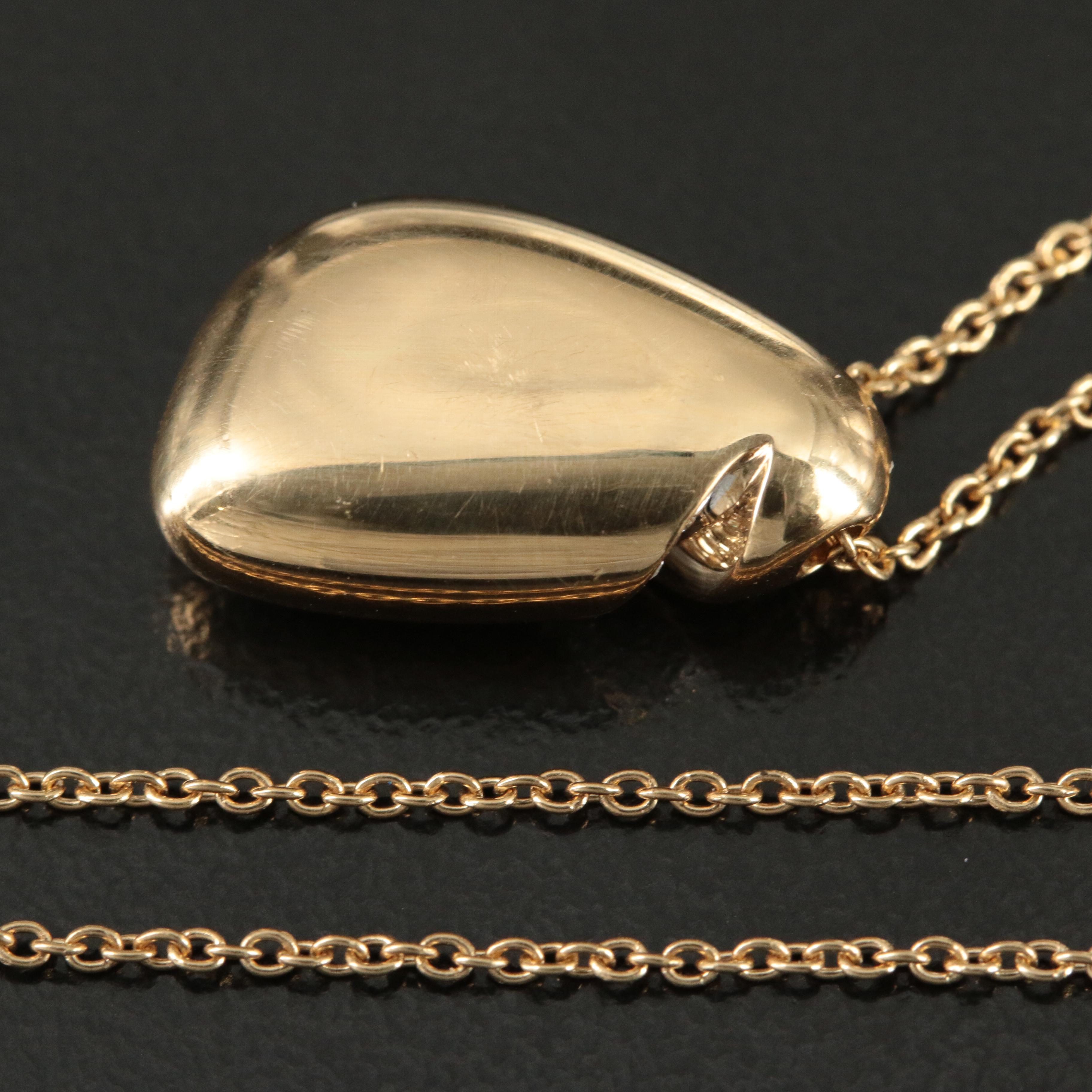 Movado 18K and Diamond Freeform Necklace