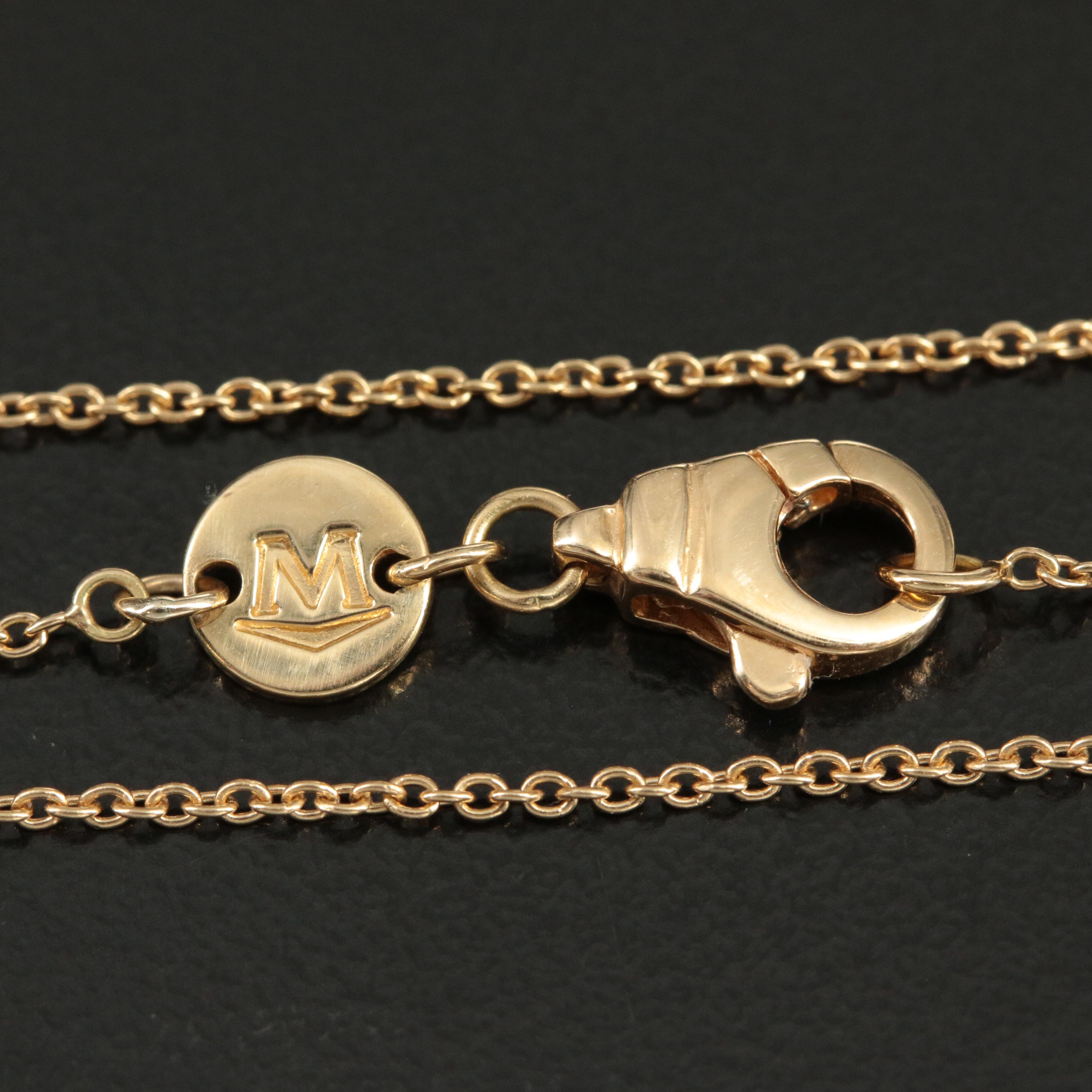 Movado 18K and Diamond Freeform Necklace