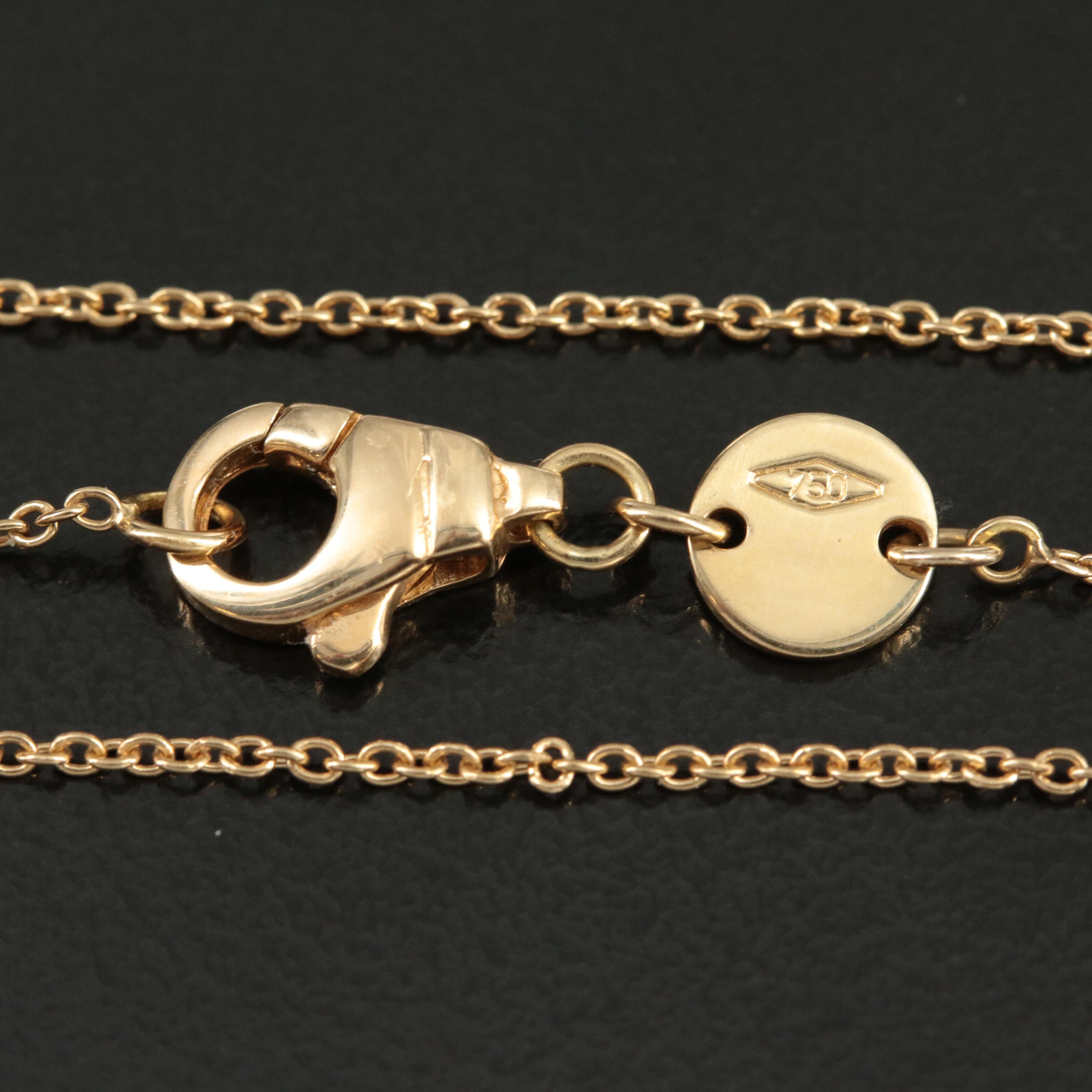 Movado 18K and Diamond Freeform Necklace