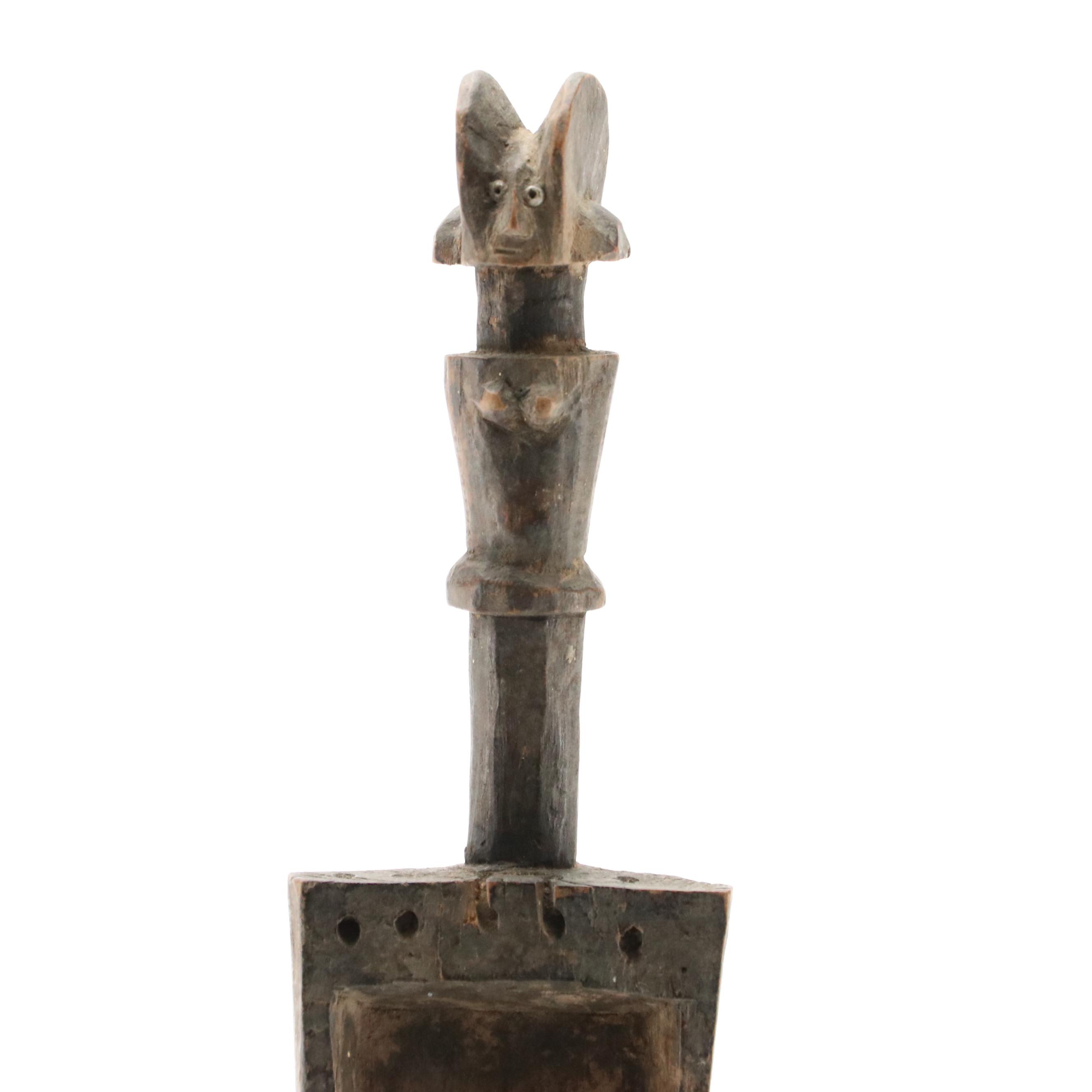 Zigua Style Carved Wood "Enanga" Trough Zither Stringed Instrument