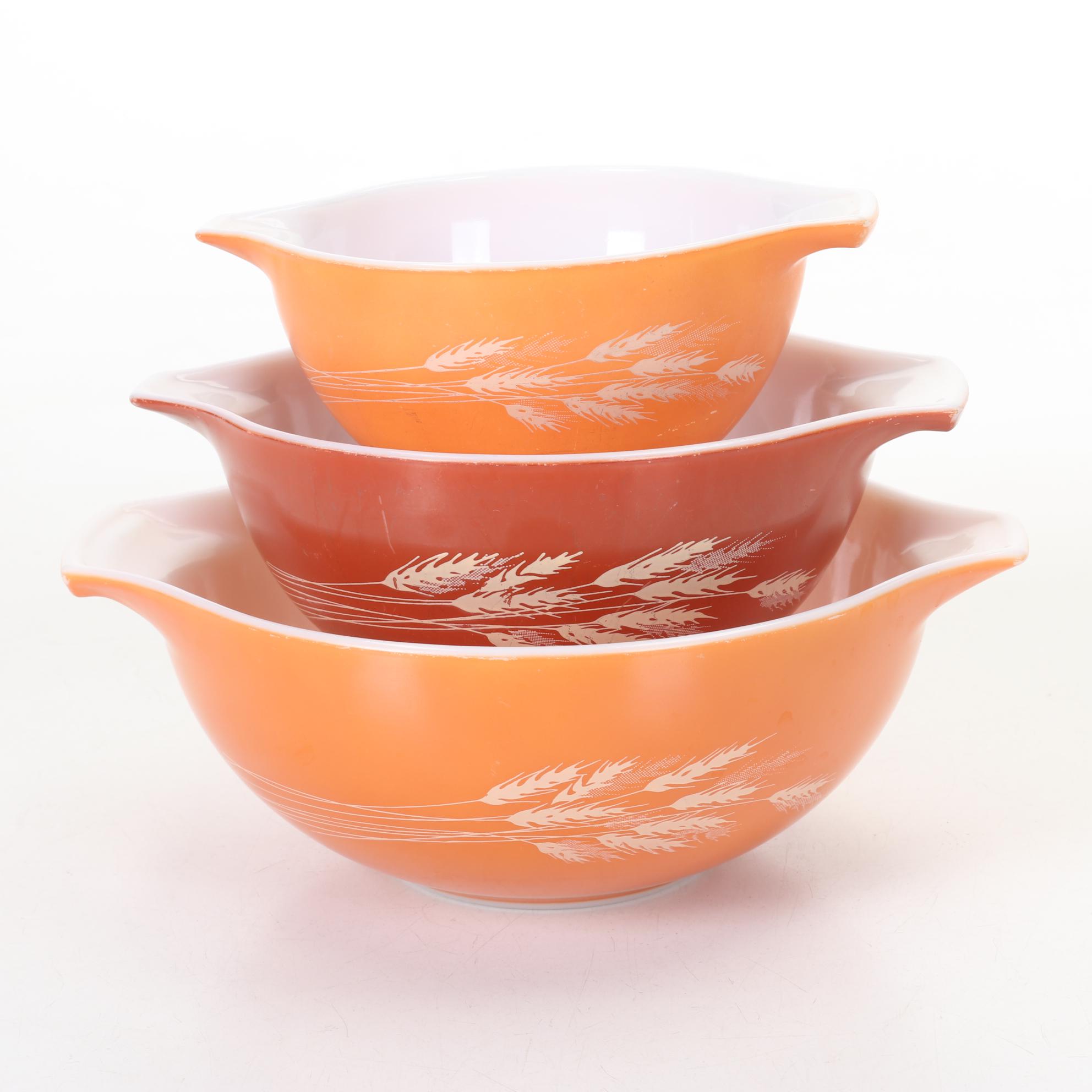 Pyrex "Autumn Harvest" Cinderella Nesting Bowls, Set of Three