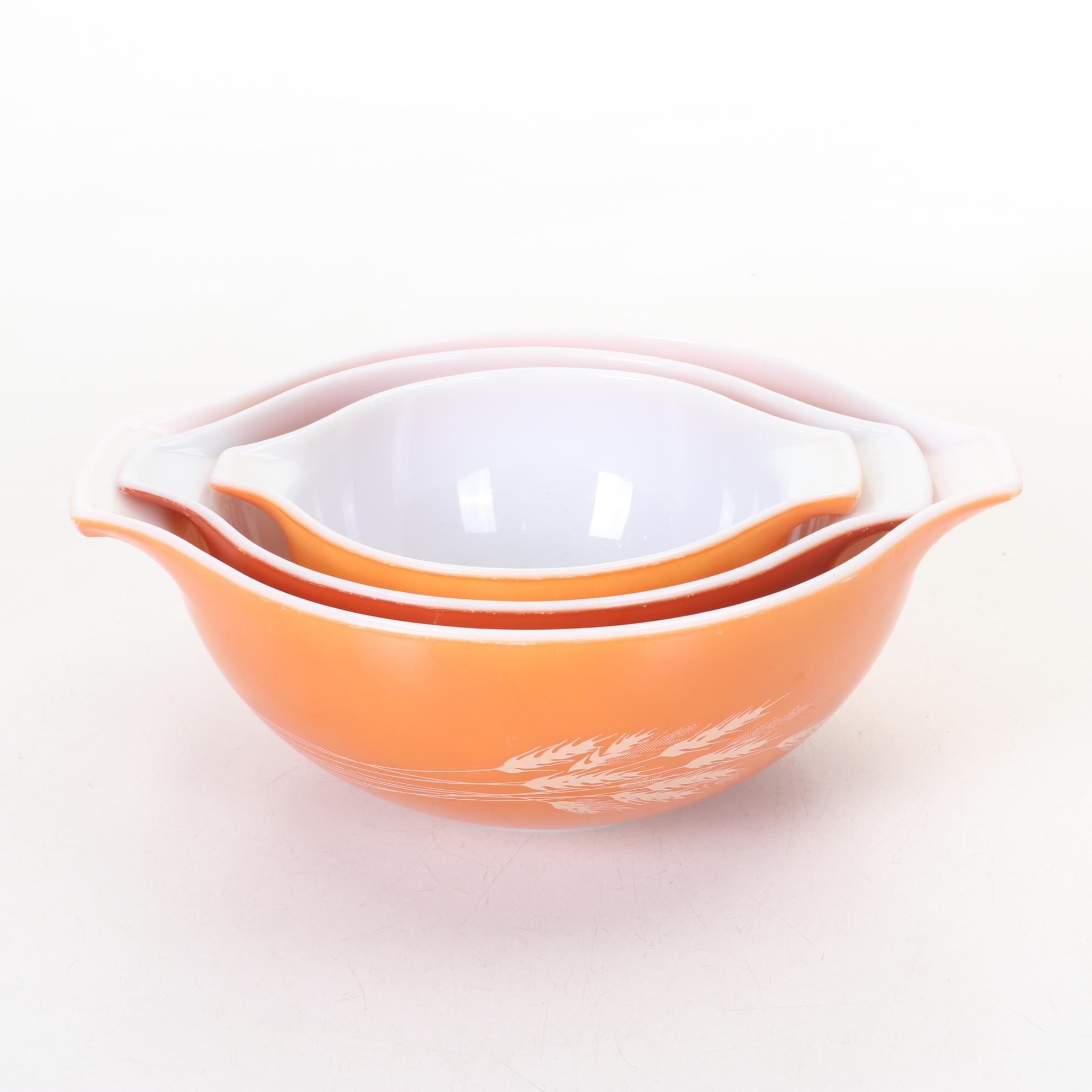 Pyrex "Autumn Harvest" Cinderella Nesting Bowls, Set of Three