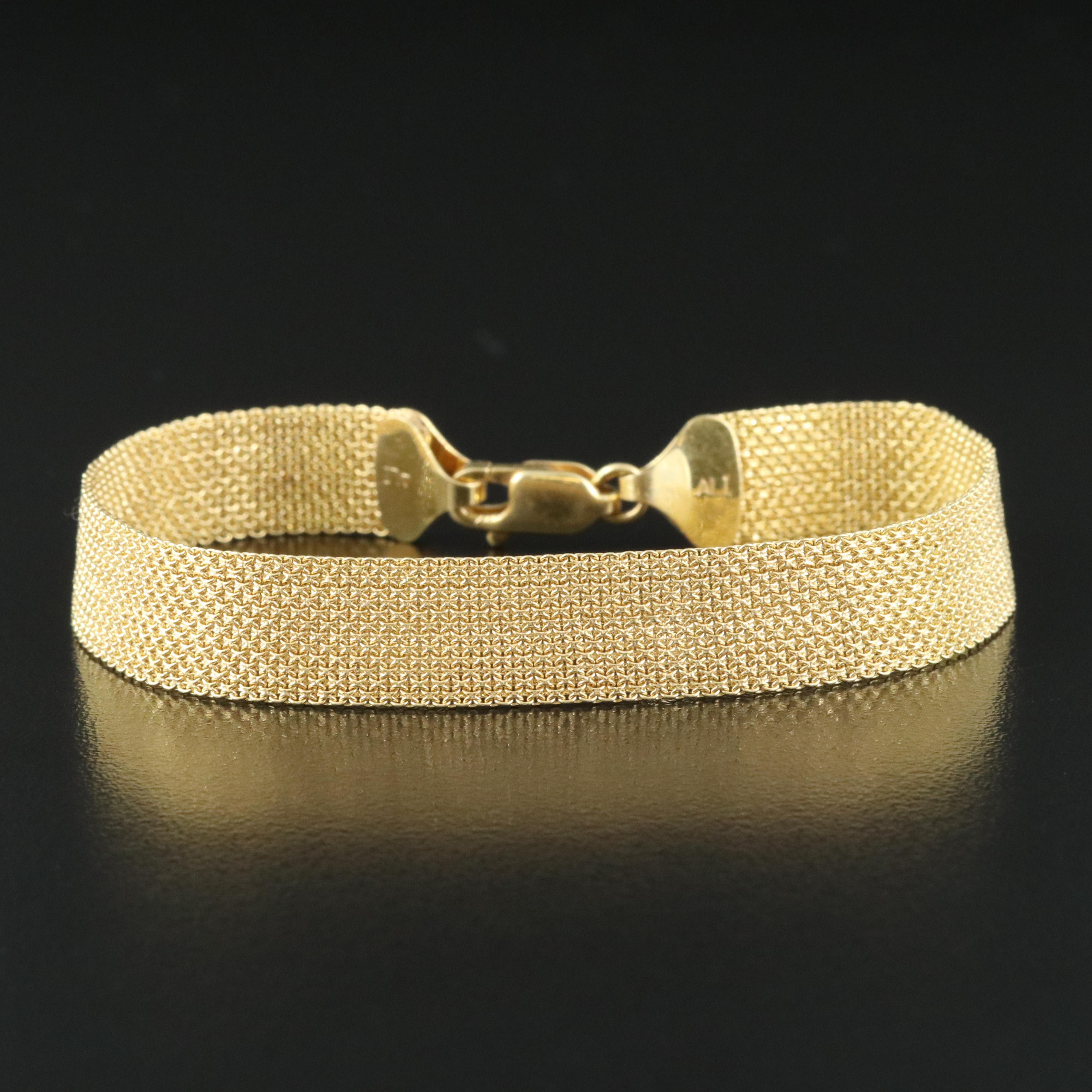 10K Mesh Chain Bracelet