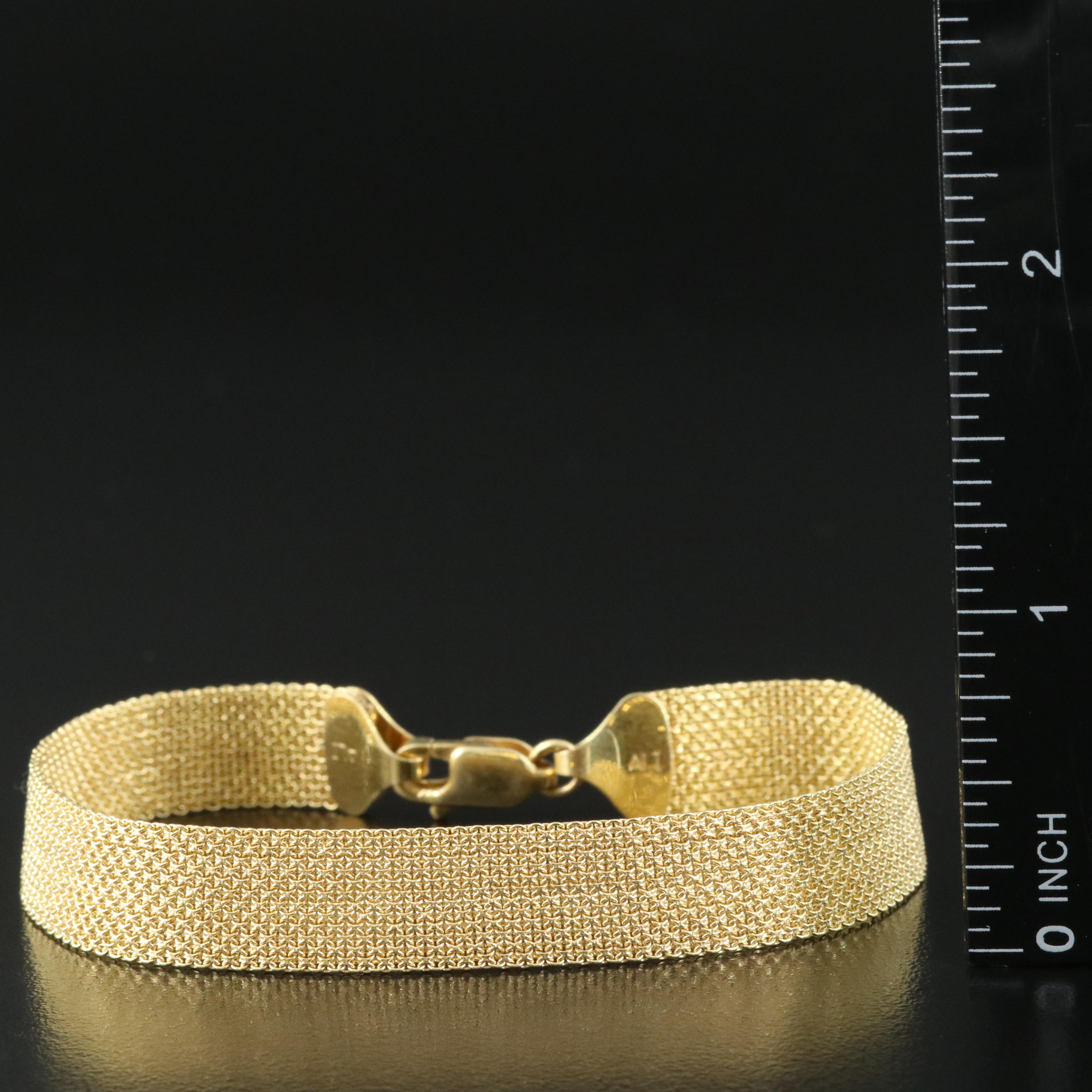 10K Mesh Chain Bracelet
