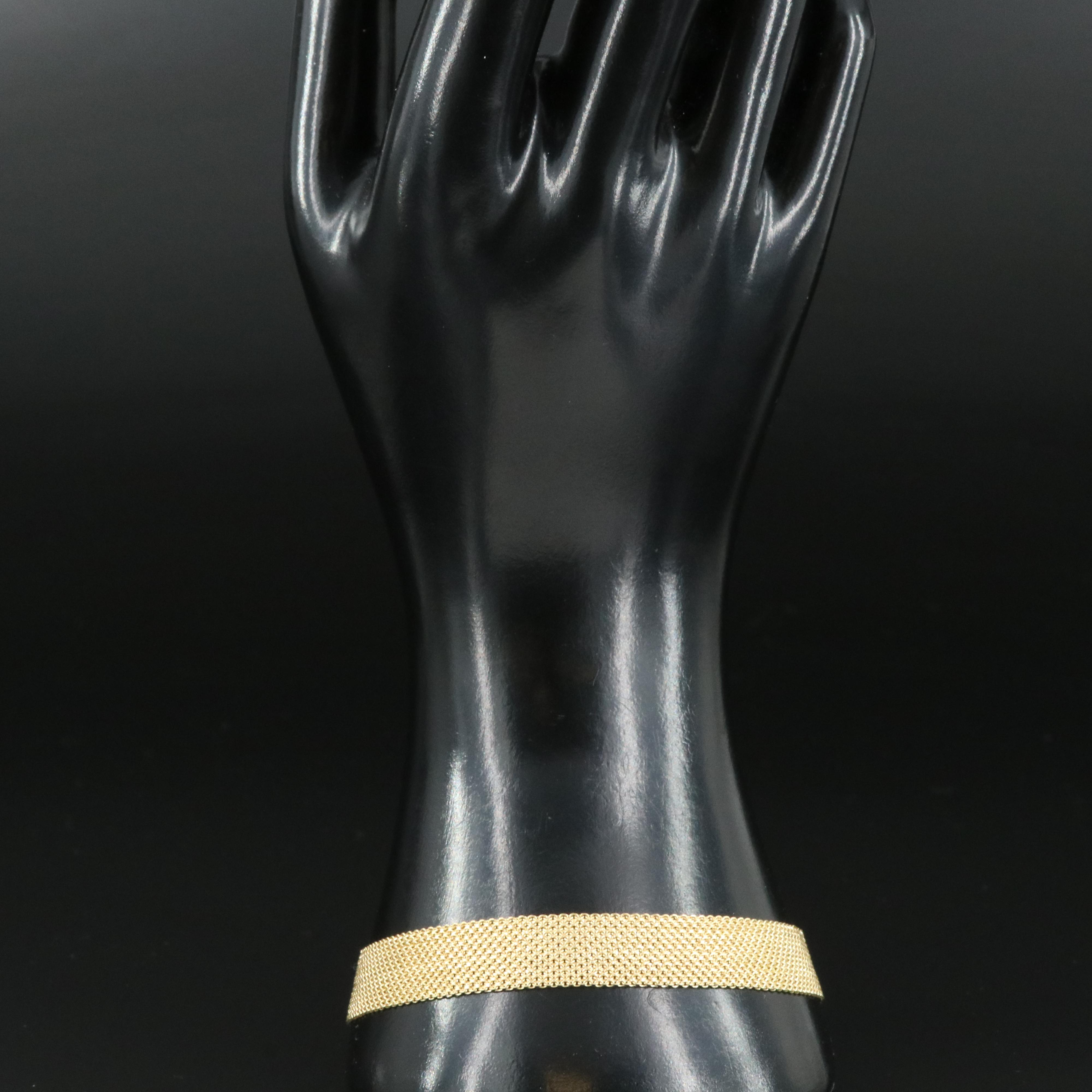 10K Mesh Chain Bracelet