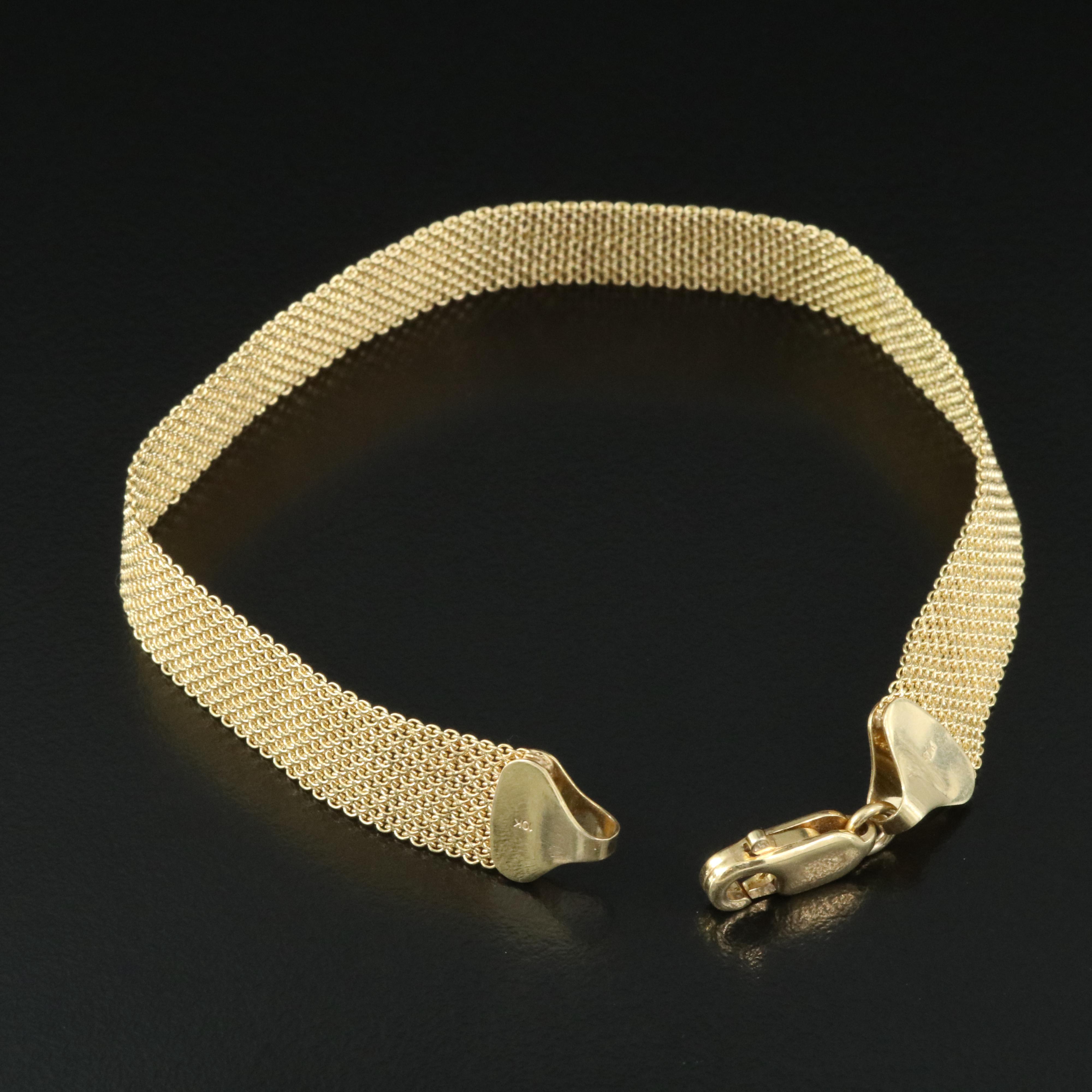10K Mesh Chain Bracelet