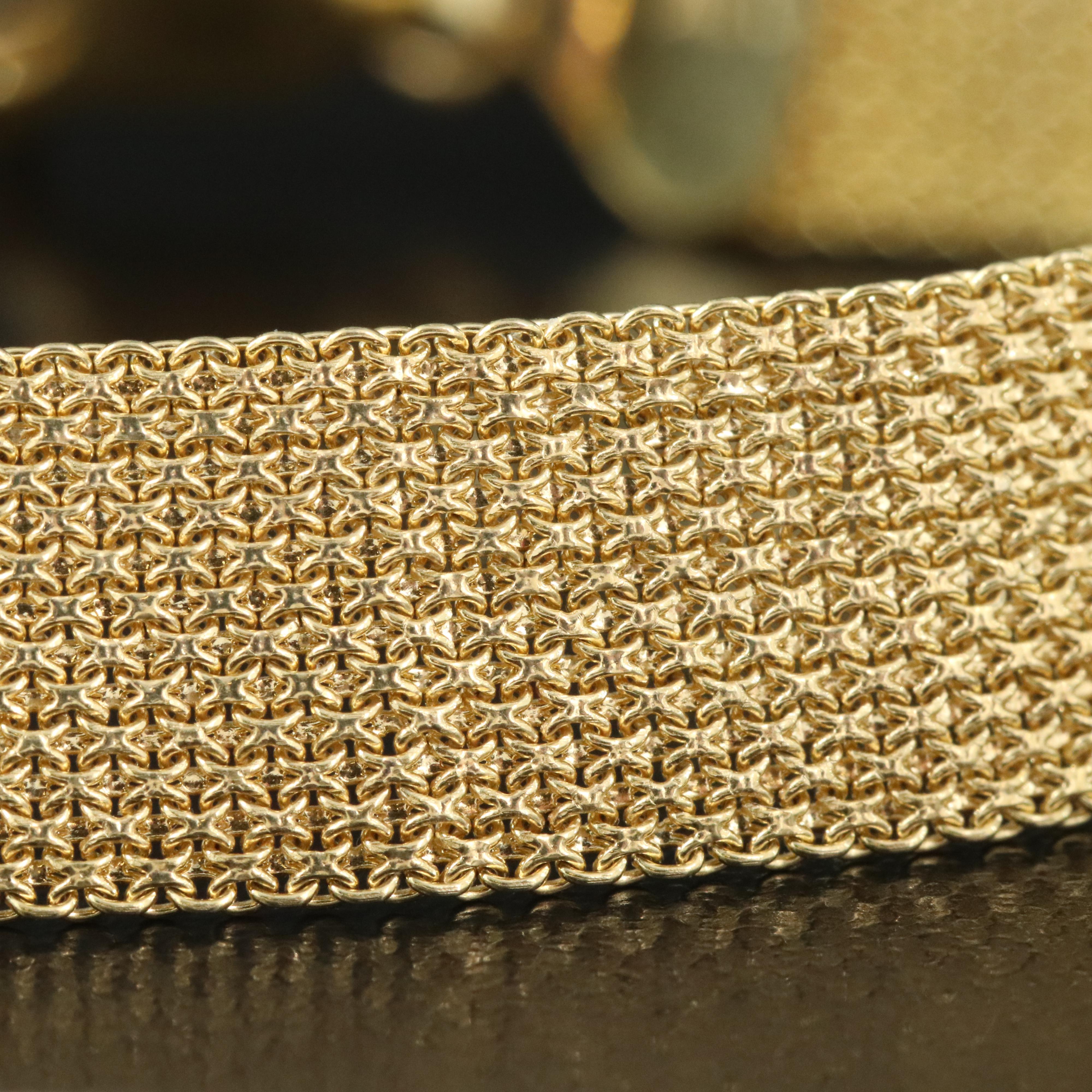 10K Mesh Chain Bracelet