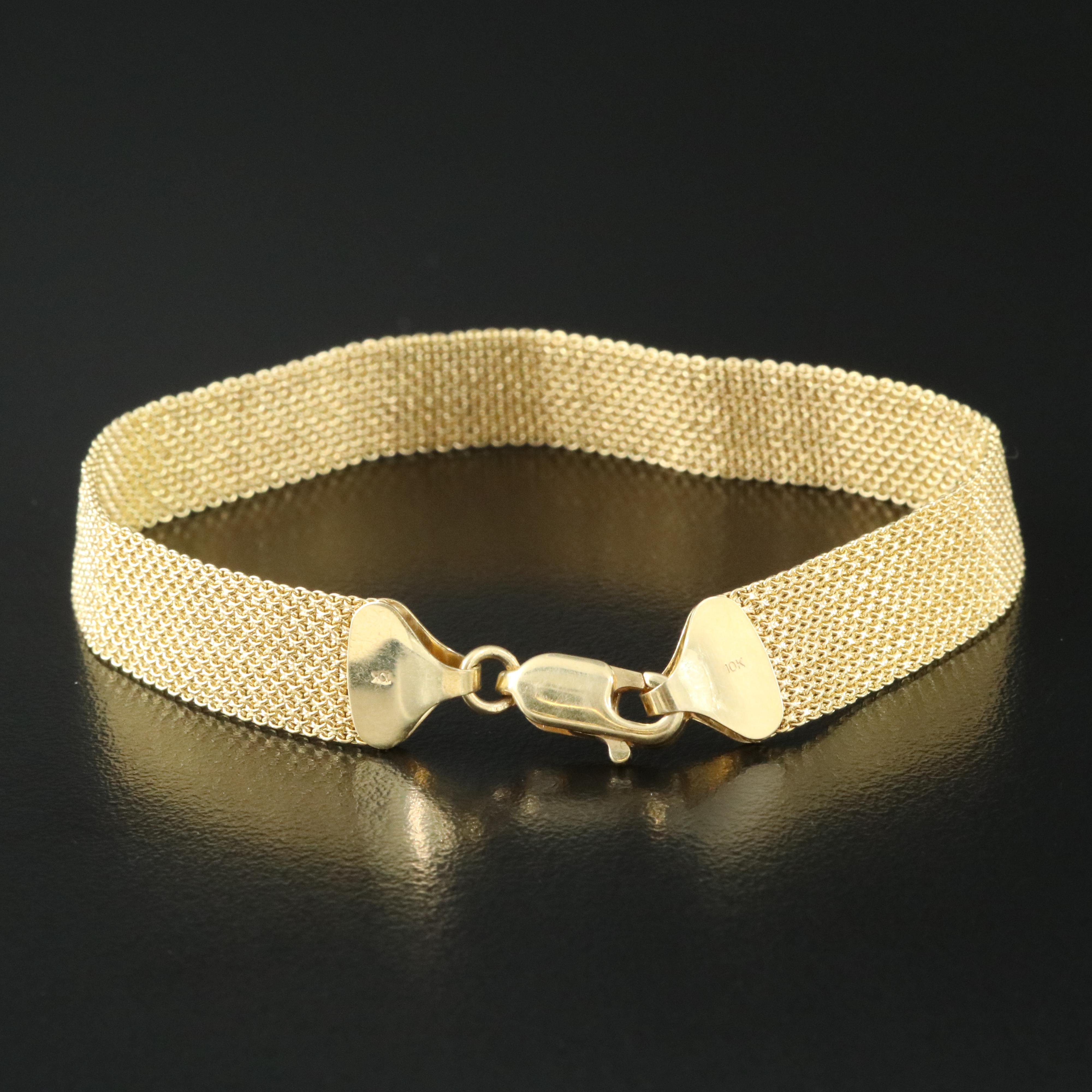 10K Mesh Chain Bracelet