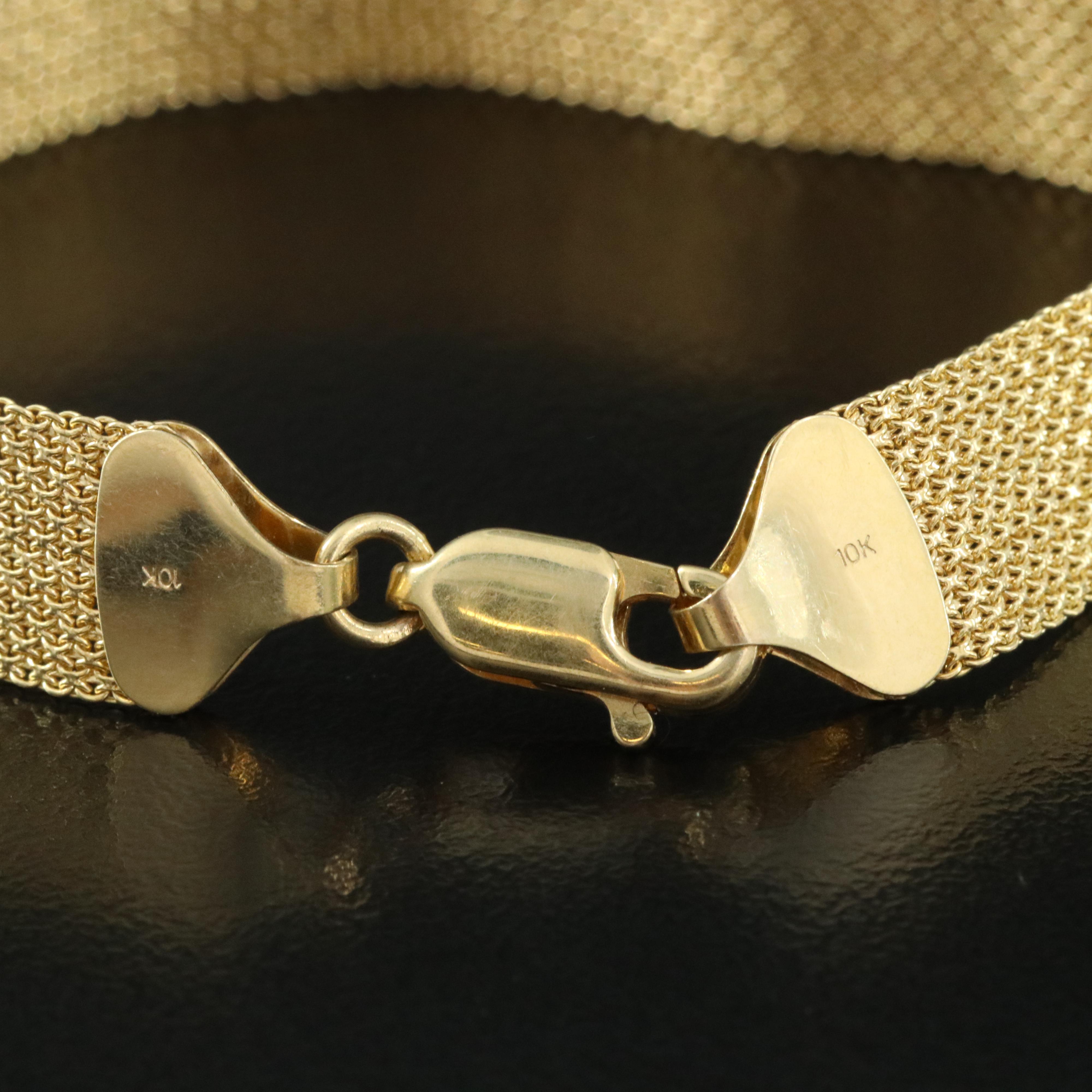 10K Mesh Chain Bracelet