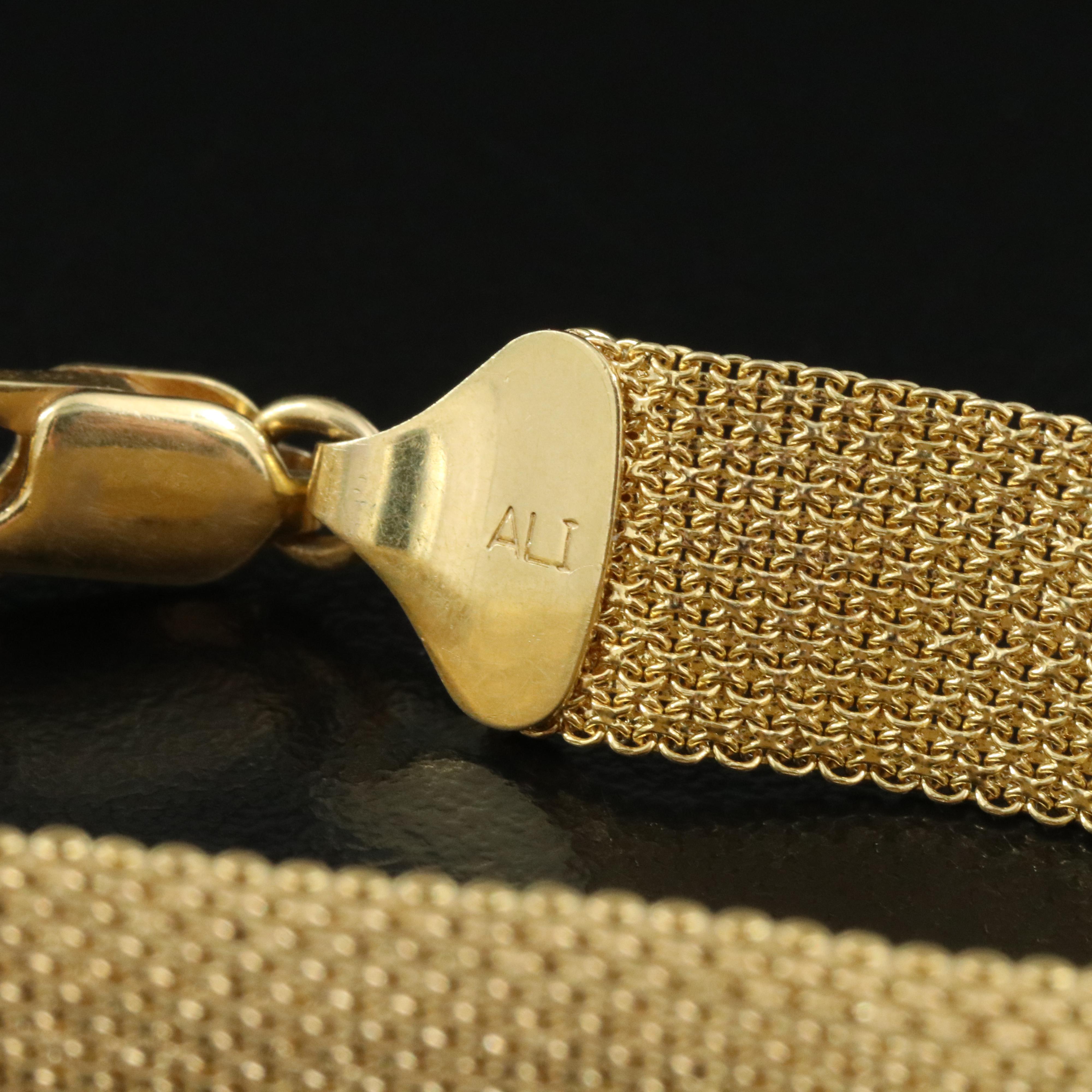 10K Mesh Chain Bracelet