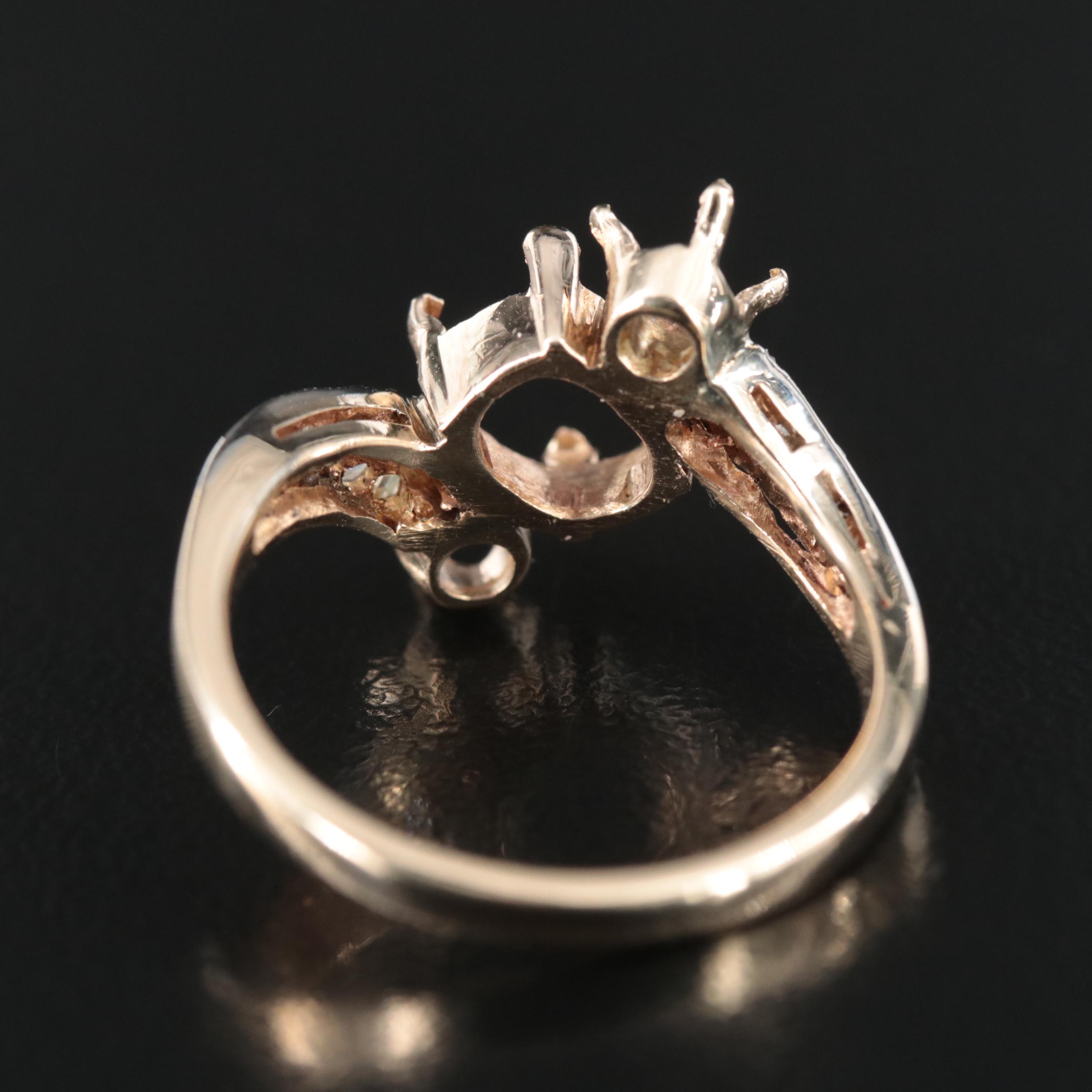 14K Scrap Ring Including Diamonds