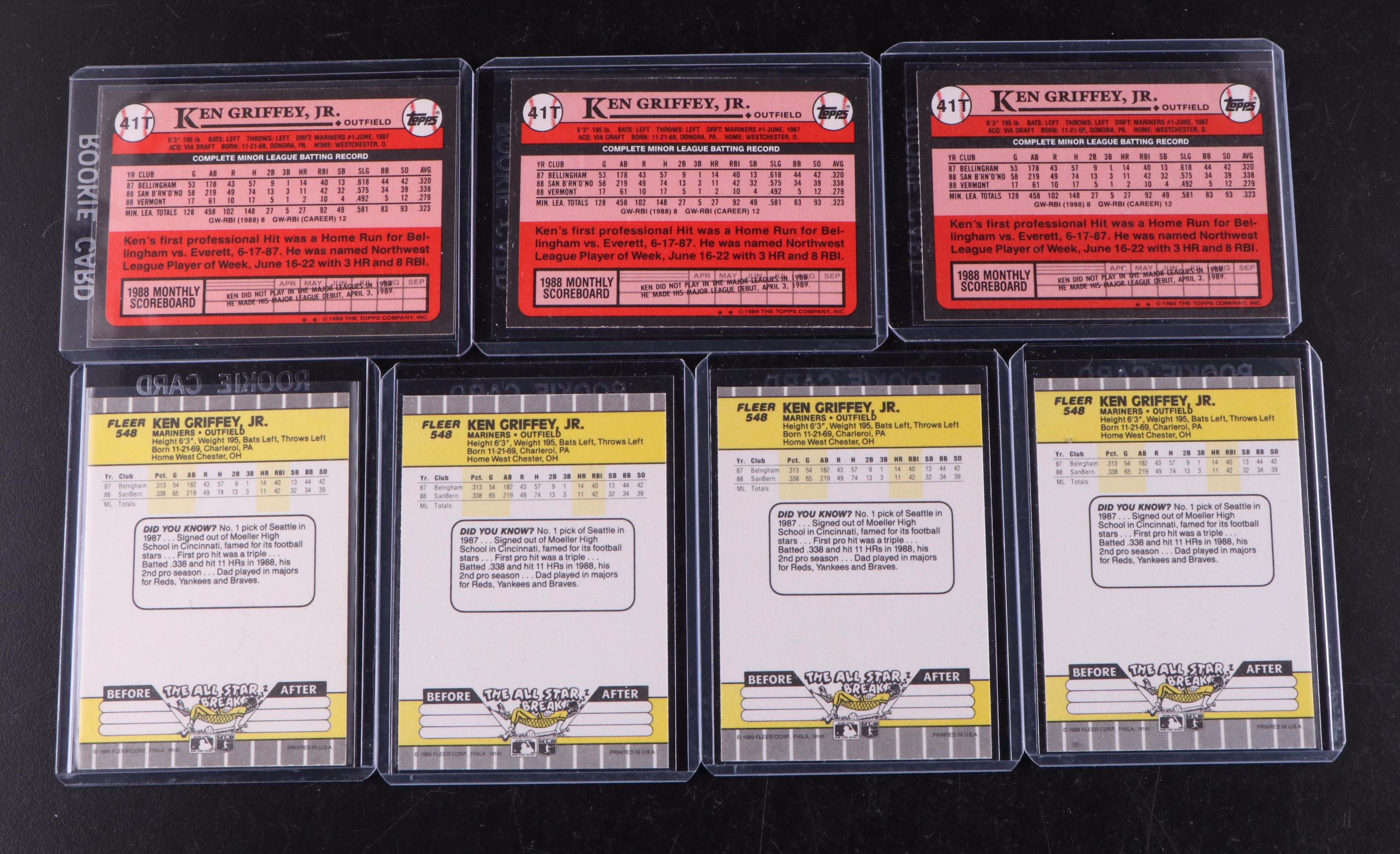 Ken Griffey Jr. Baseball Card Collection with Graded Rookies and More