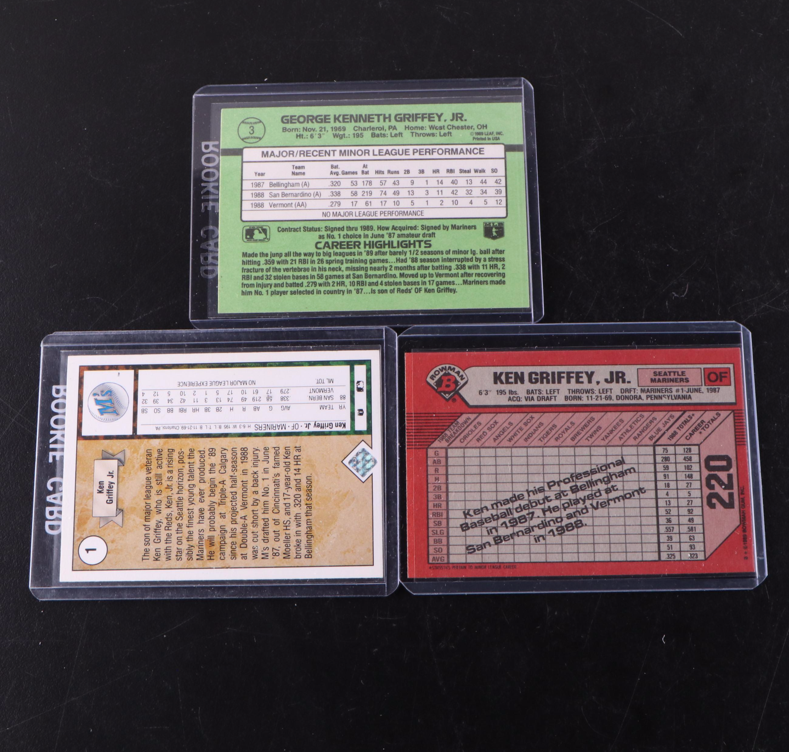 Ken Griffey Jr. Baseball Card Collection with Graded Rookies and More