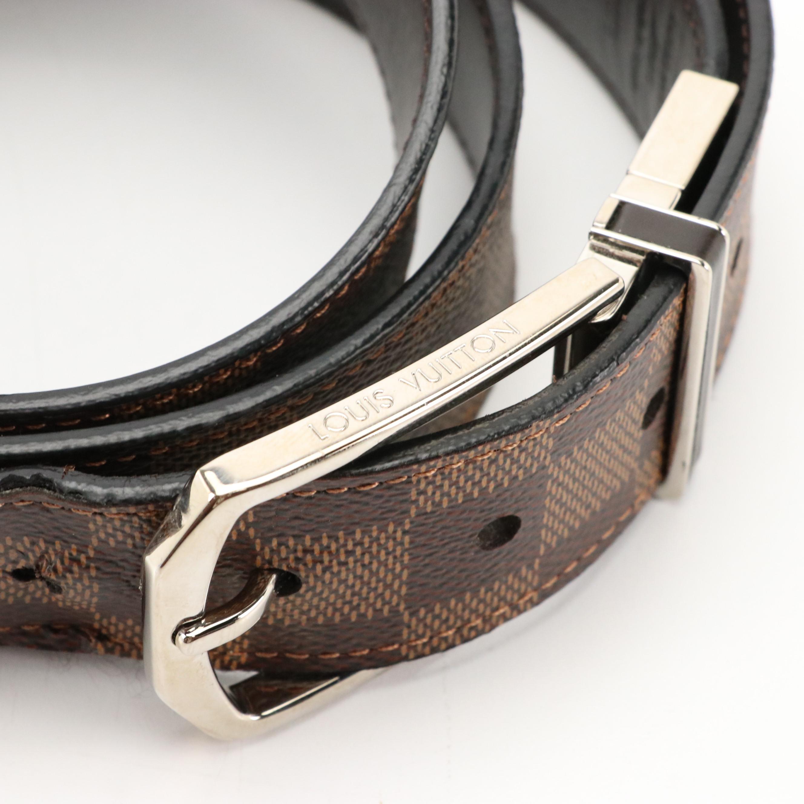 Louis Vuitton Belt in Damier Ebene Canvas