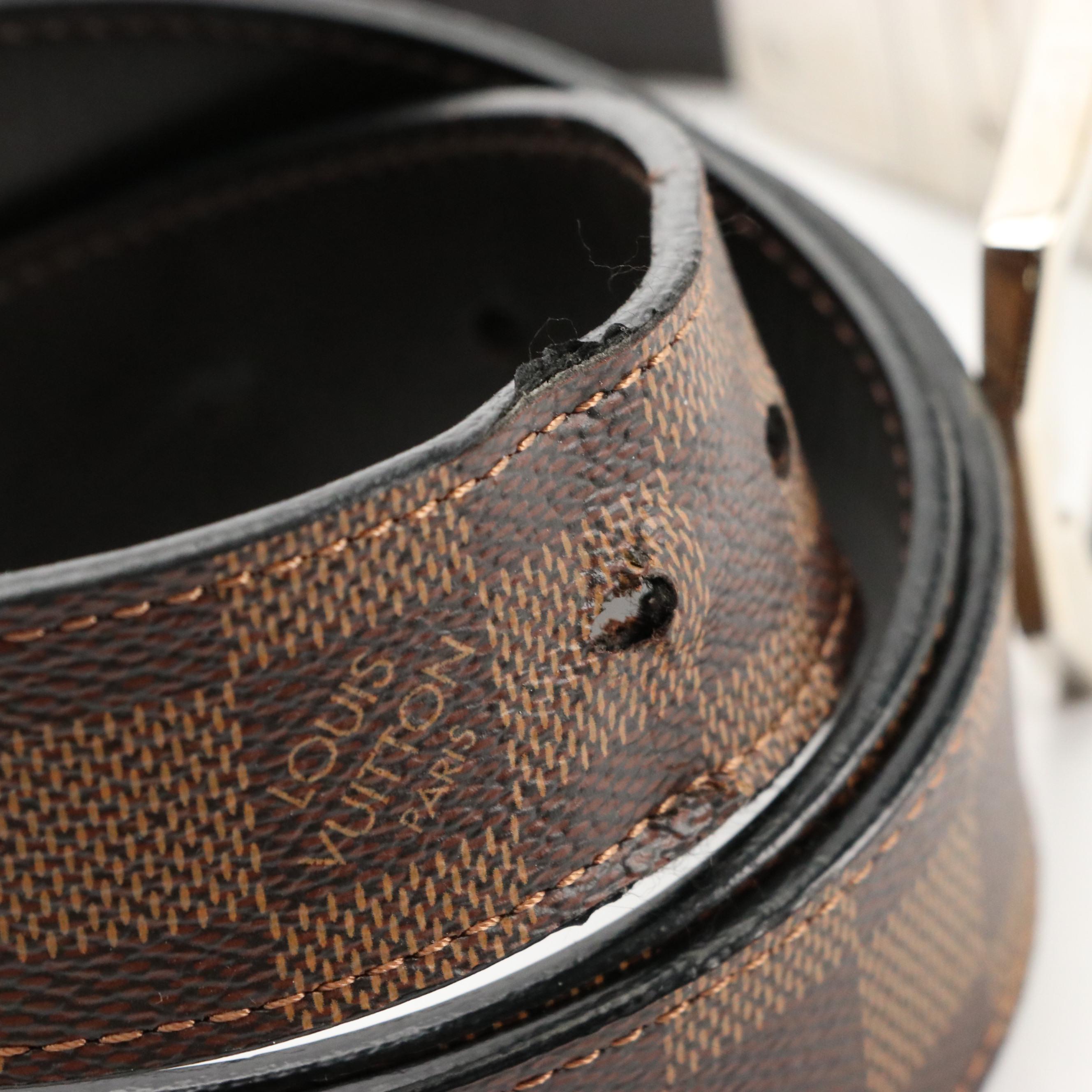 Louis Vuitton Belt in Damier Ebene Canvas
