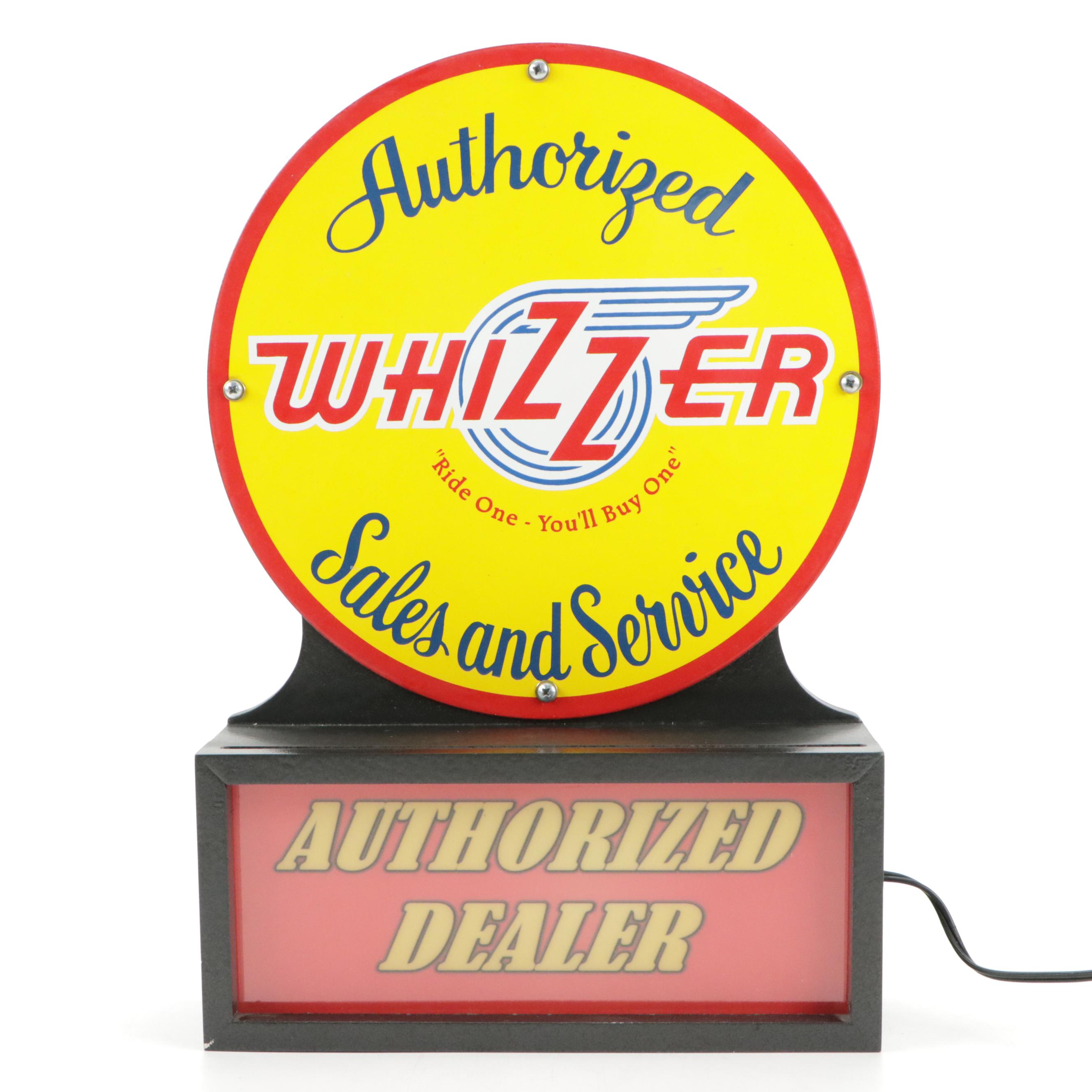 Whizzer Motorized Bicycle Lighted Sign