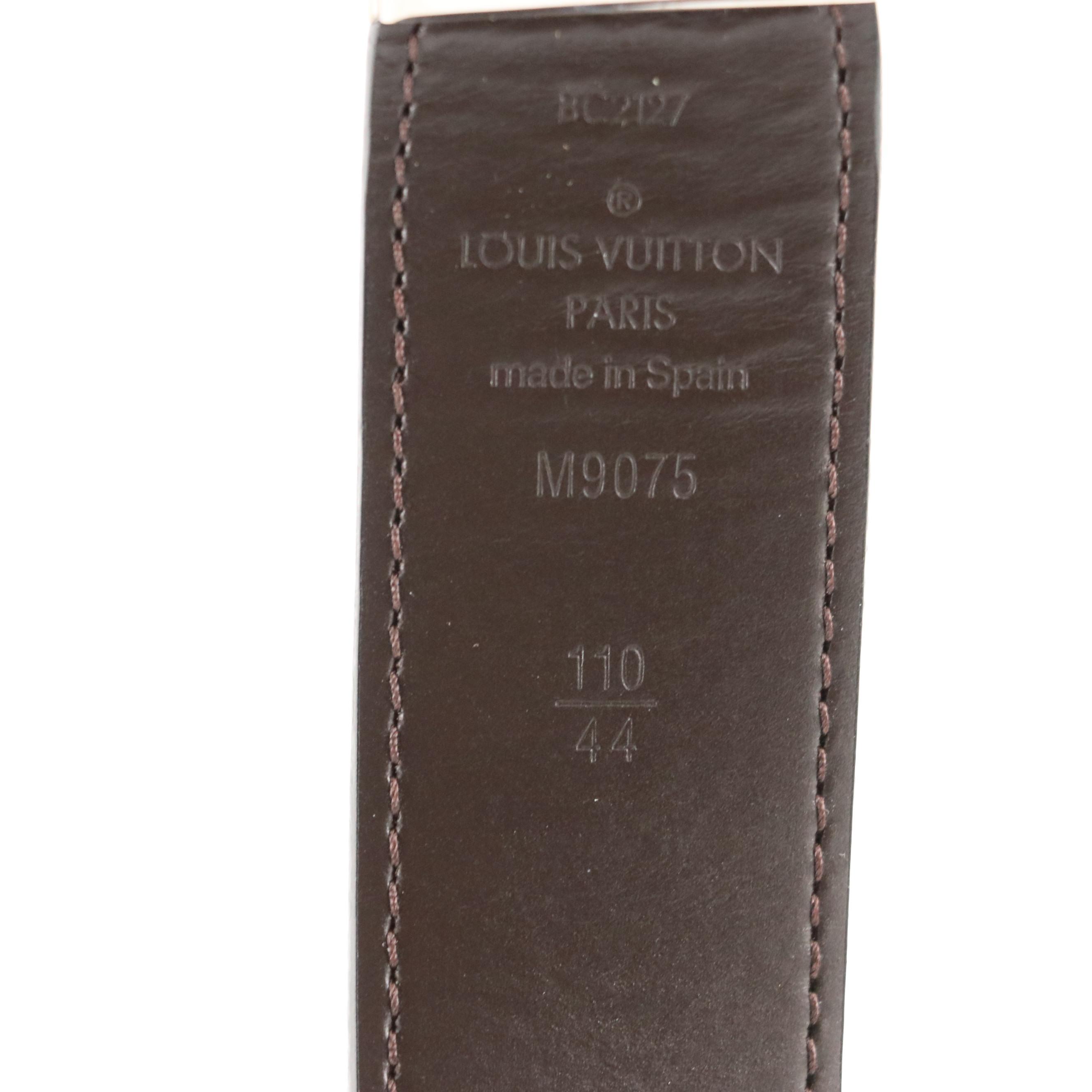 Louis Vuitton Belt in Damier Ebene Canvas