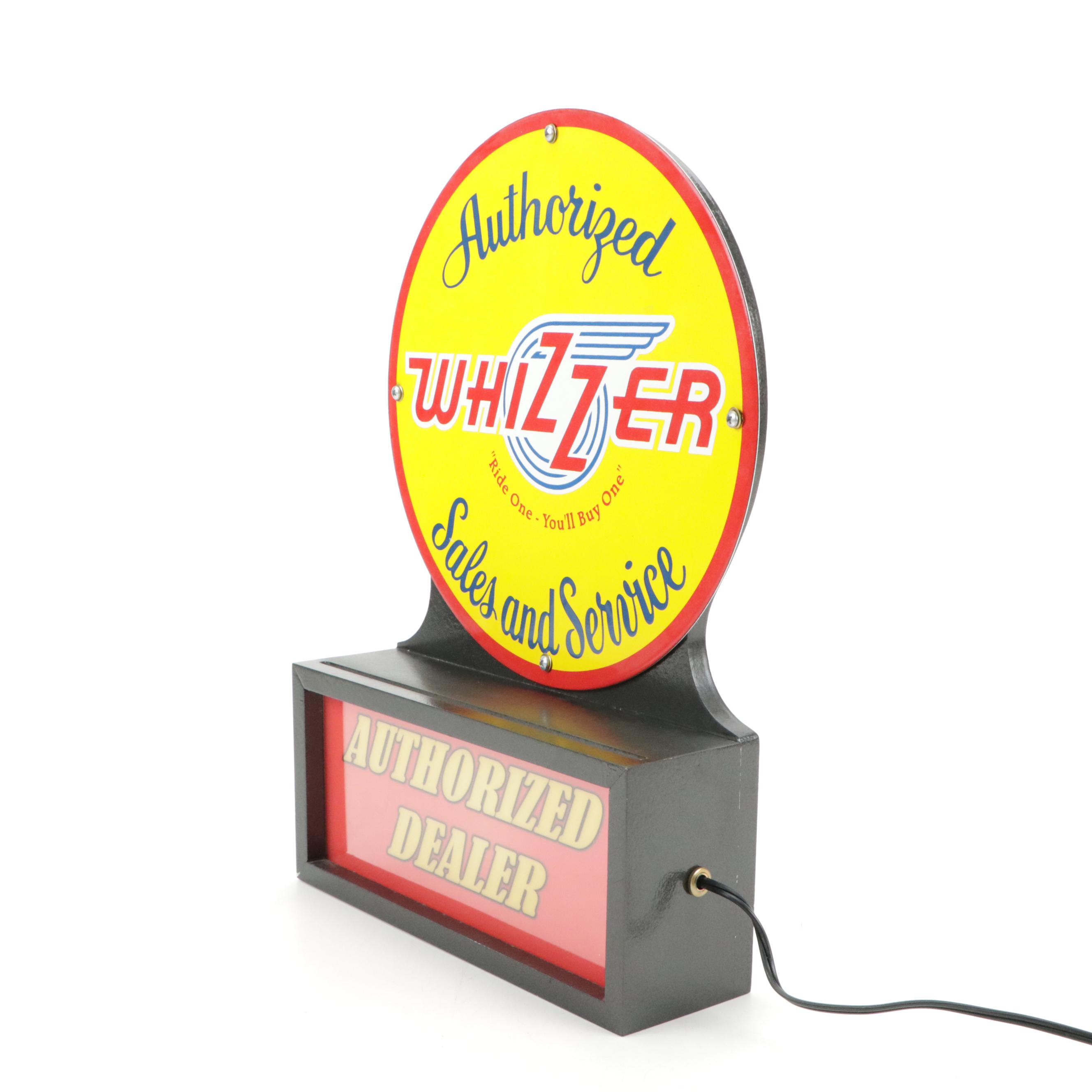 Whizzer Motorized Bicycle Lighted Sign