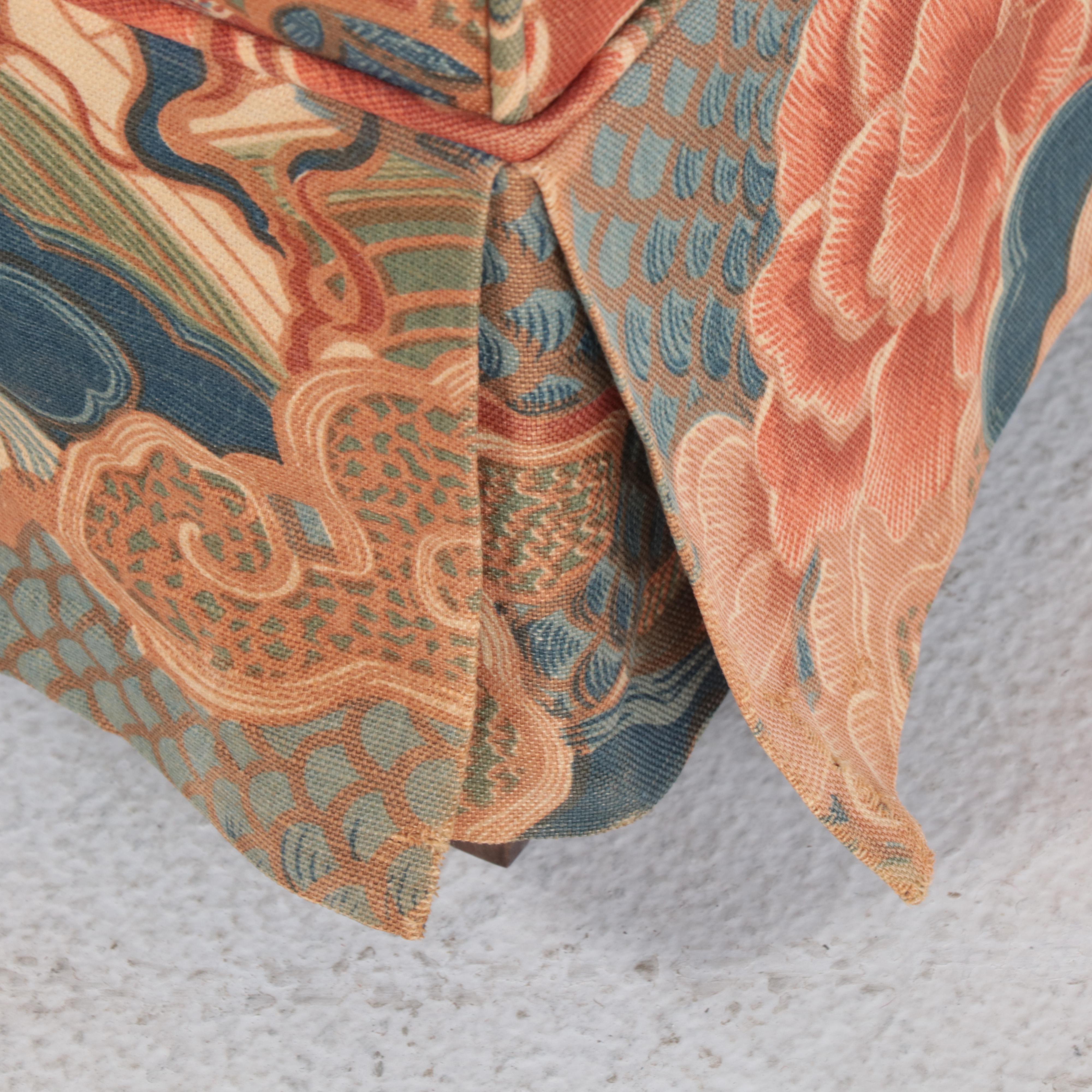 Japanese Style Custom-Upholstered Loveseat Sofa