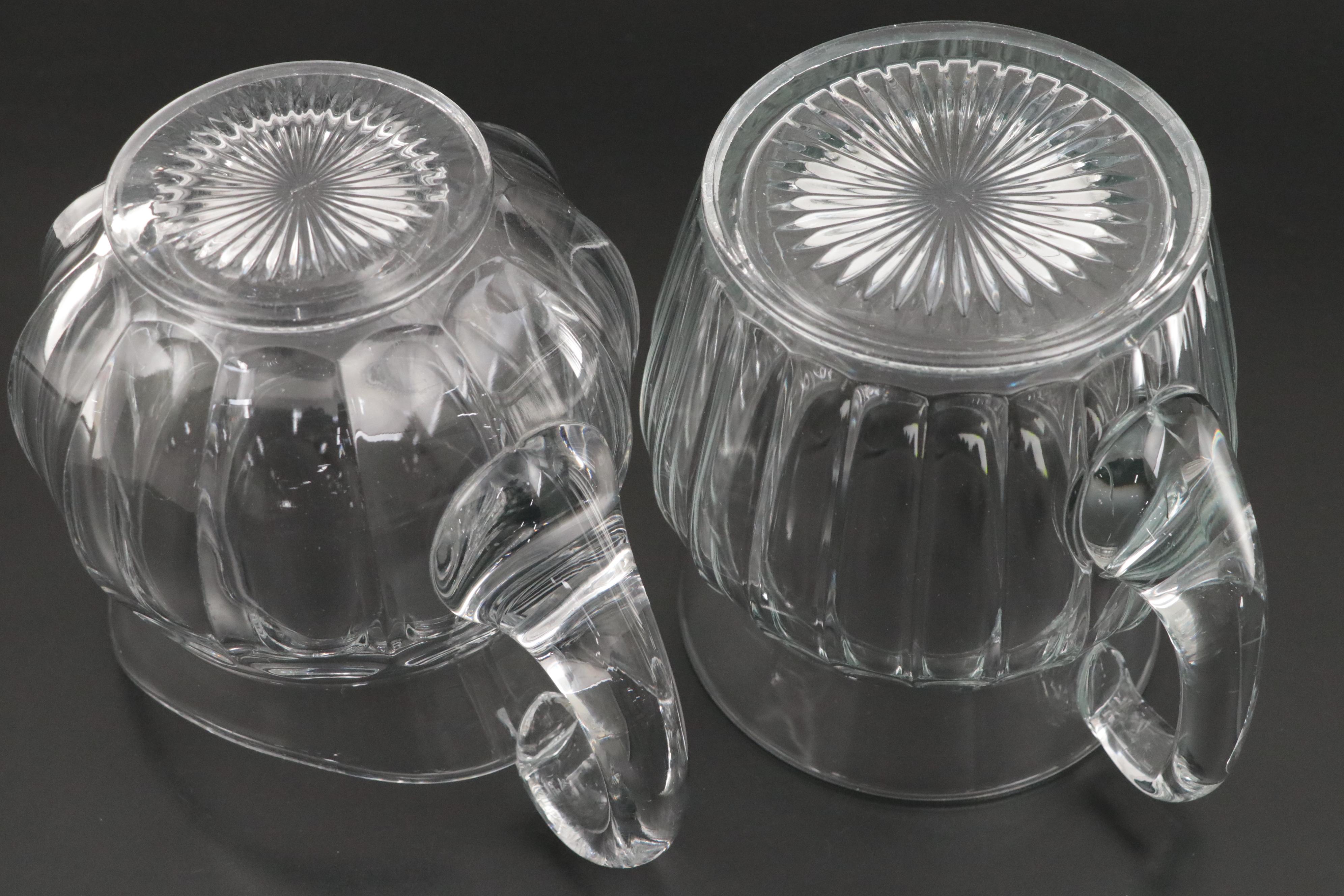 Heisey "Colonial", "Narrow Flute", and "Rib and Panel" Crystal Pitchers