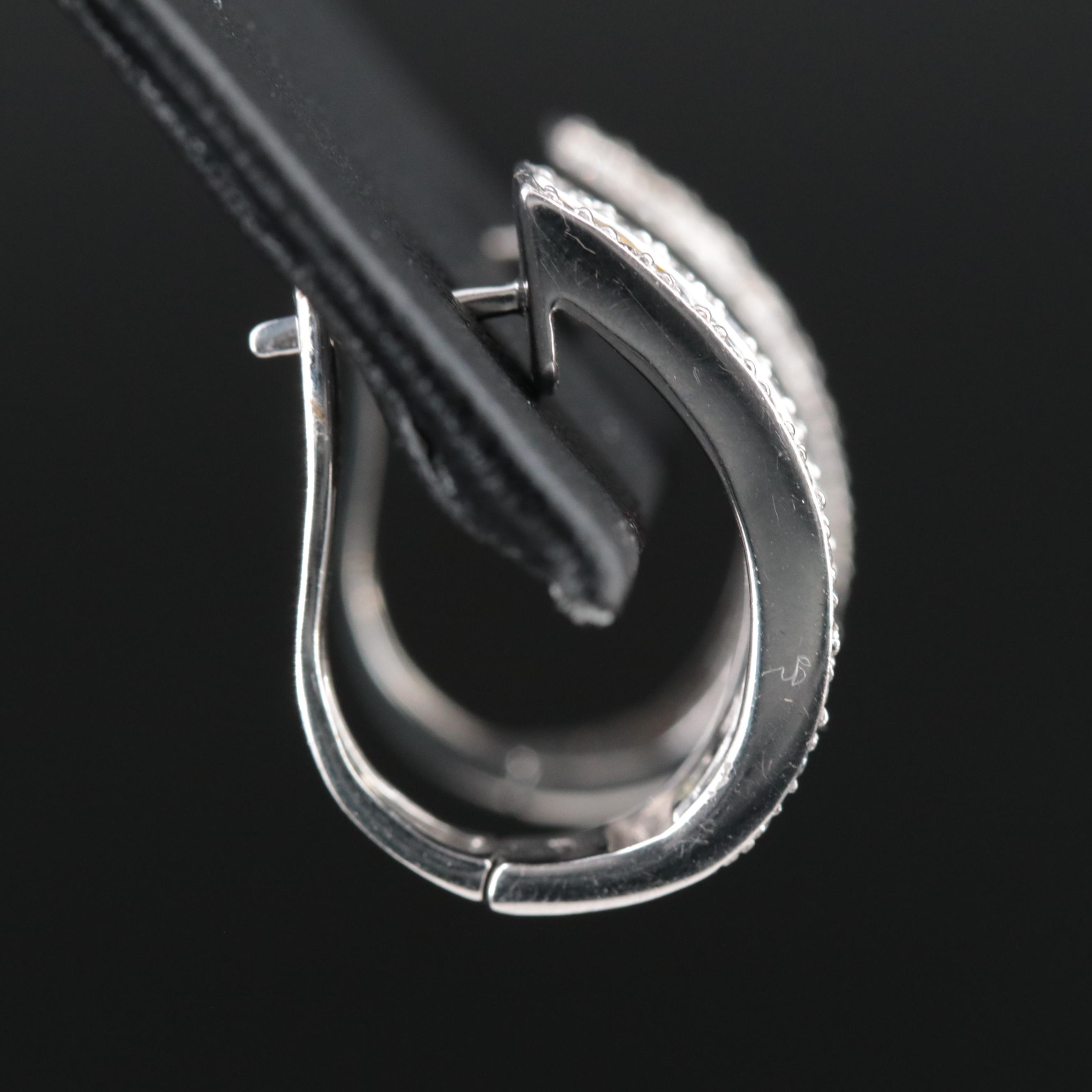 18K Sapphire, Ruby, and Diamond Hoop Earrings