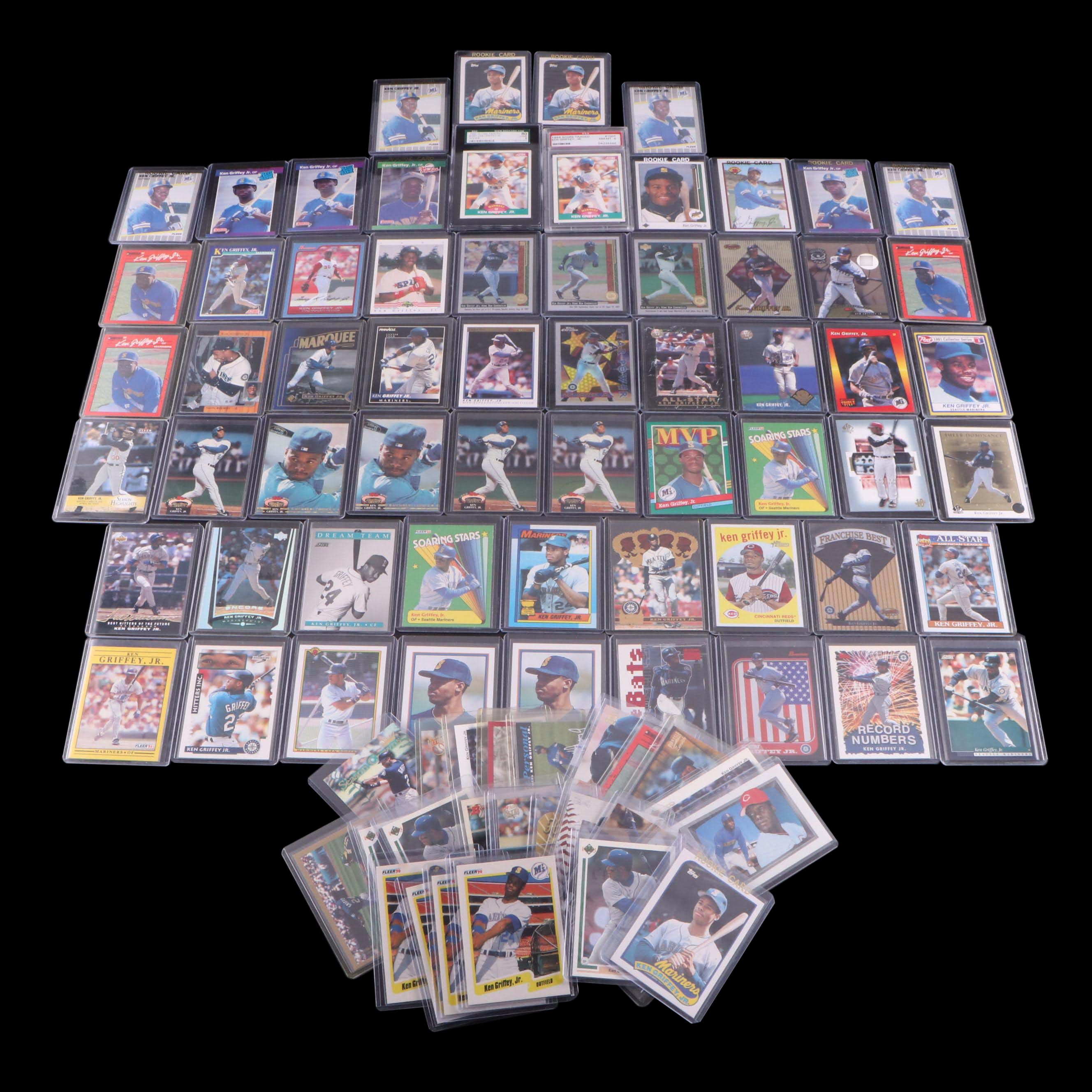 Ken Griffey Jr. Baseball Card Collection with Graded Rookies and More