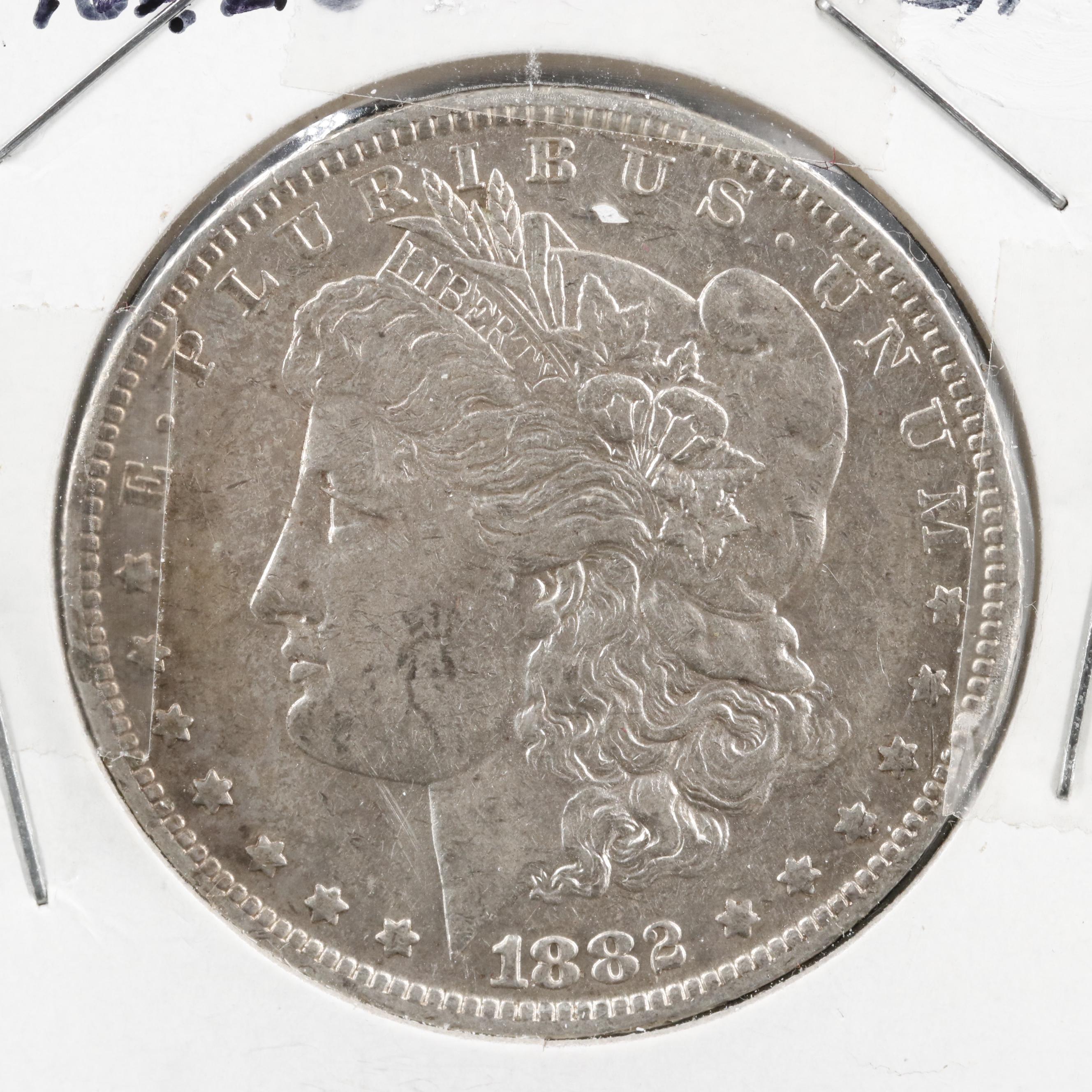 Four New Orleans Mint Morgan Dollars 1879-O,1882-O, 1885-O, and 1888-O