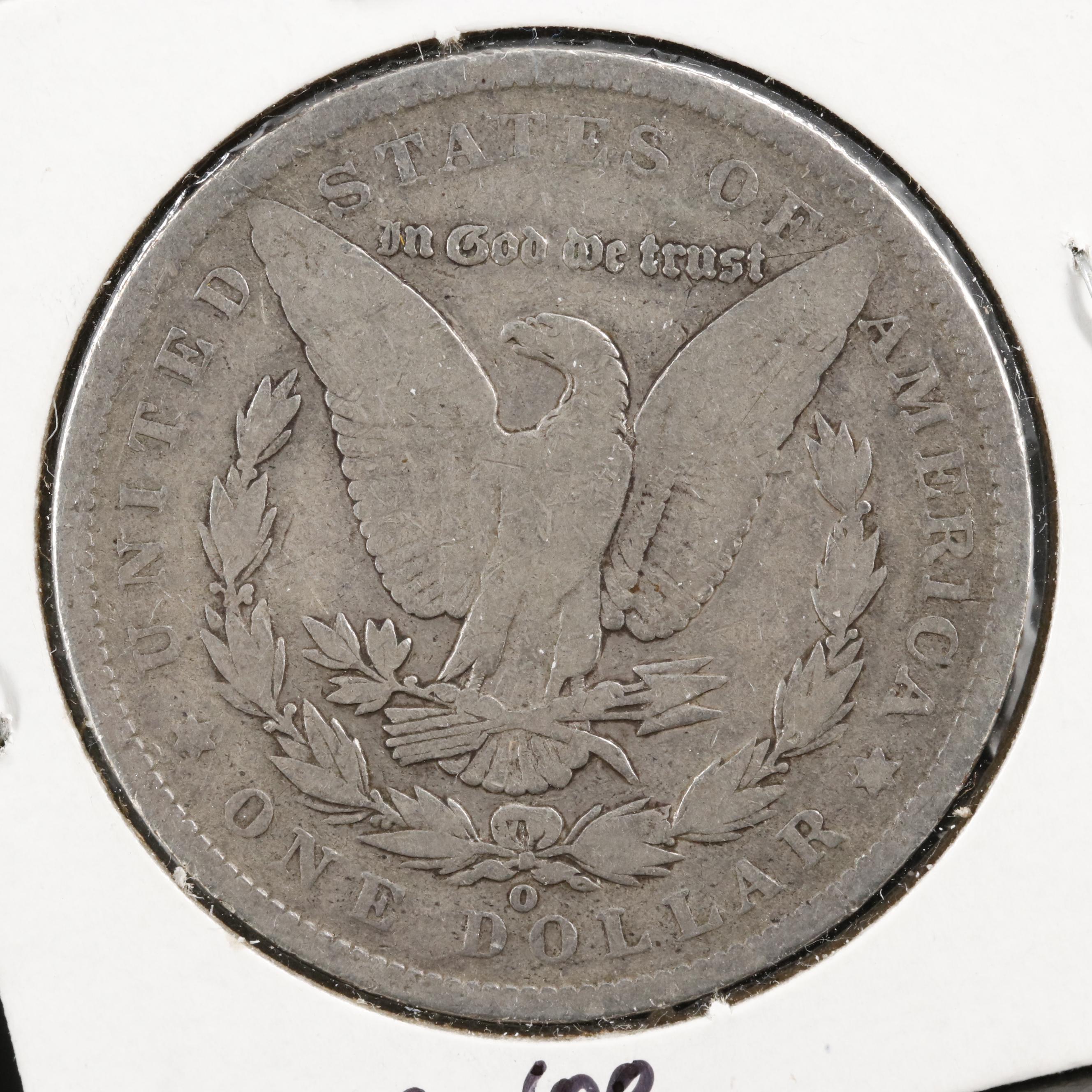 Four New Orleans Mint Morgan Dollars 1879-O,1882-O, 1885-O, and 1888-O